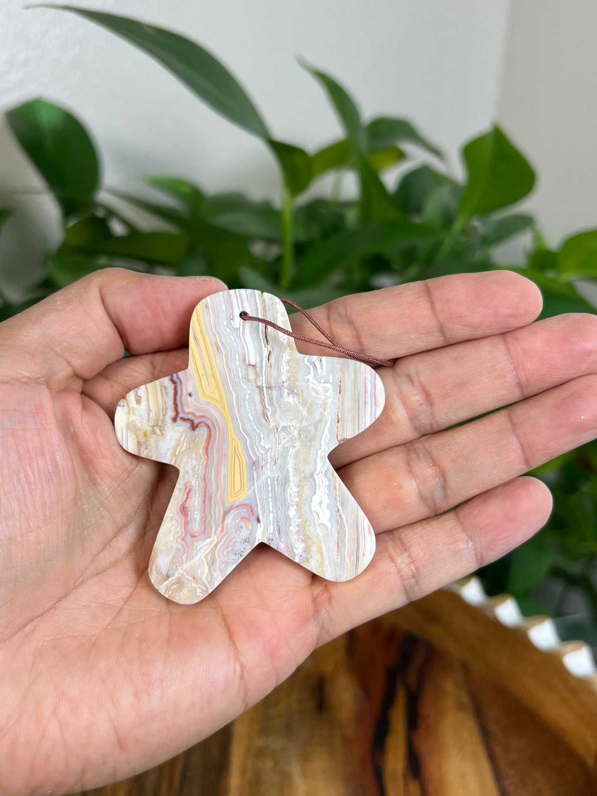Crazy Lace Agate Gingerbread Ornaments