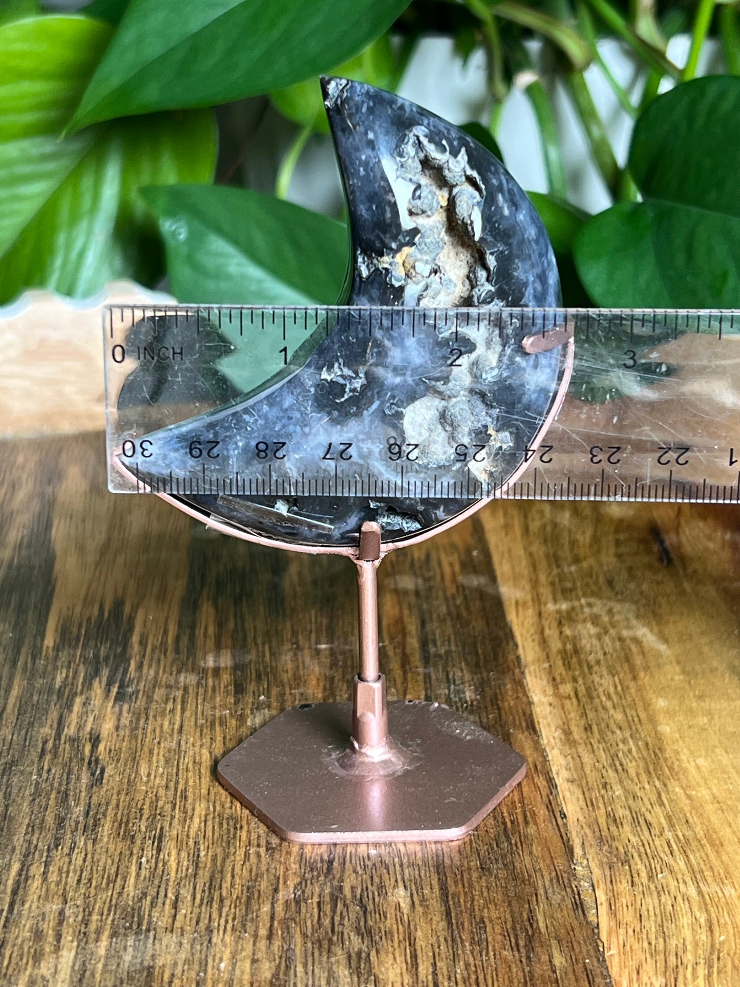 Blue Plume Agate Moon VB