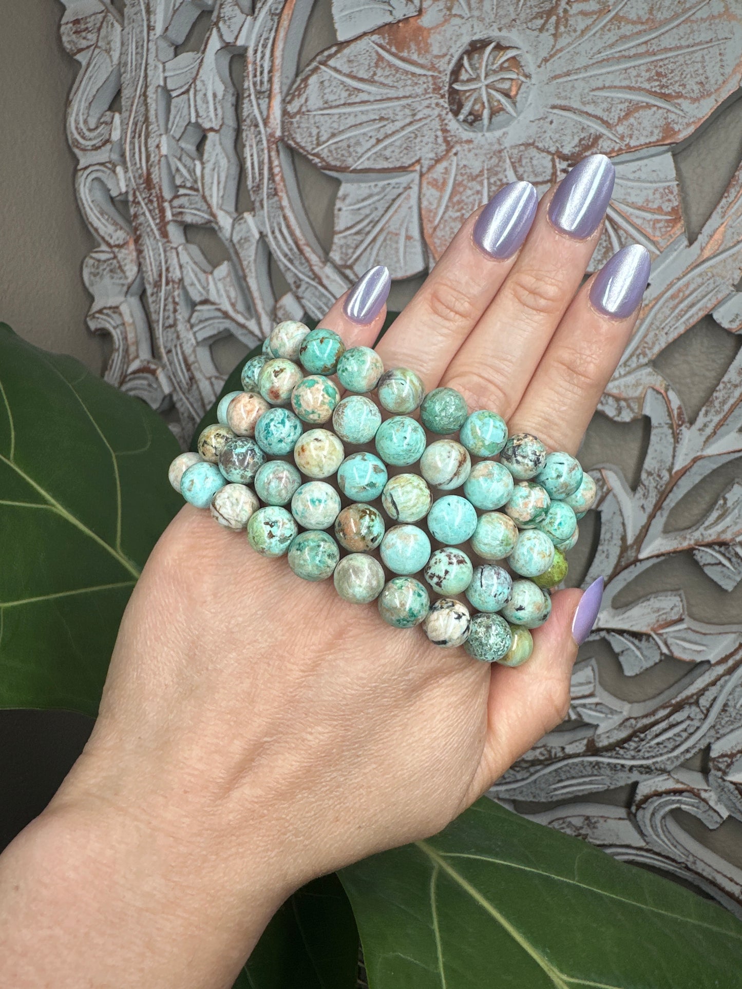 Turquoise Beaded Bracelet (10mm)