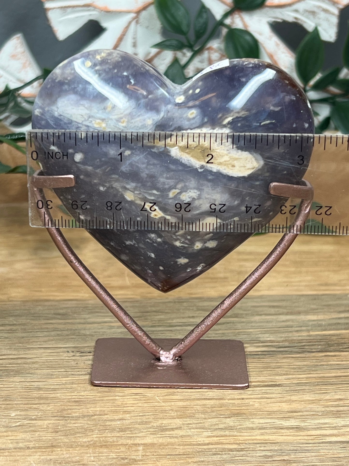 Purple Chalcedony Heart