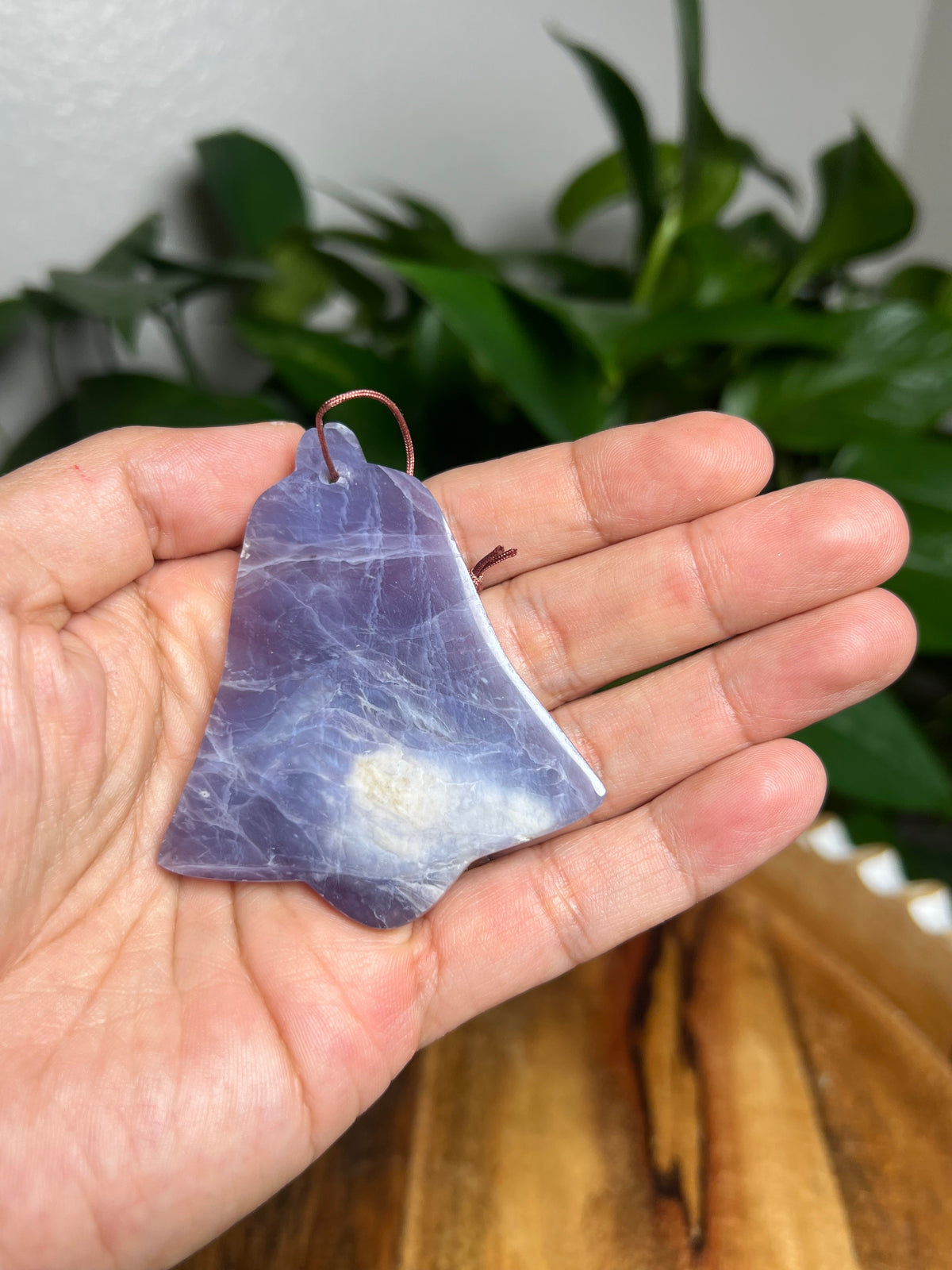 Purple Chalcedony Ornament Bell: CE