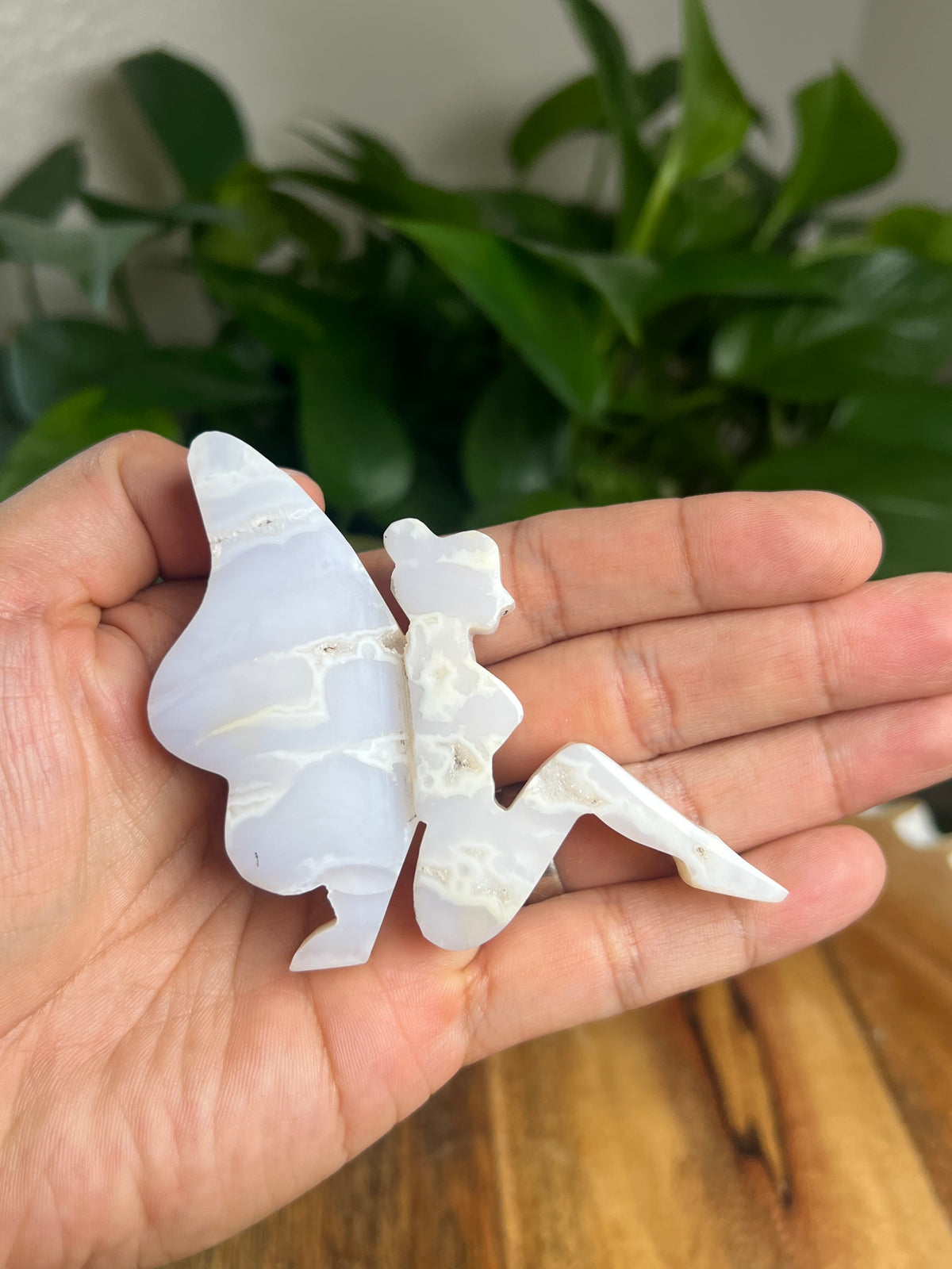 White Plume Agate Pixie Fairy: DE