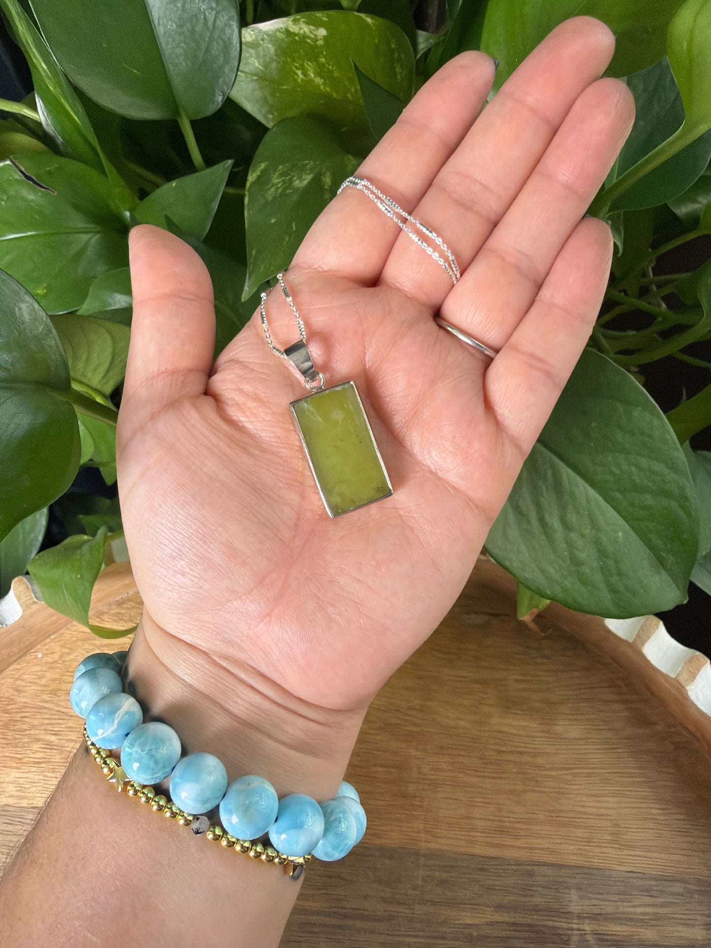 Idocrase Rectangular Pendant