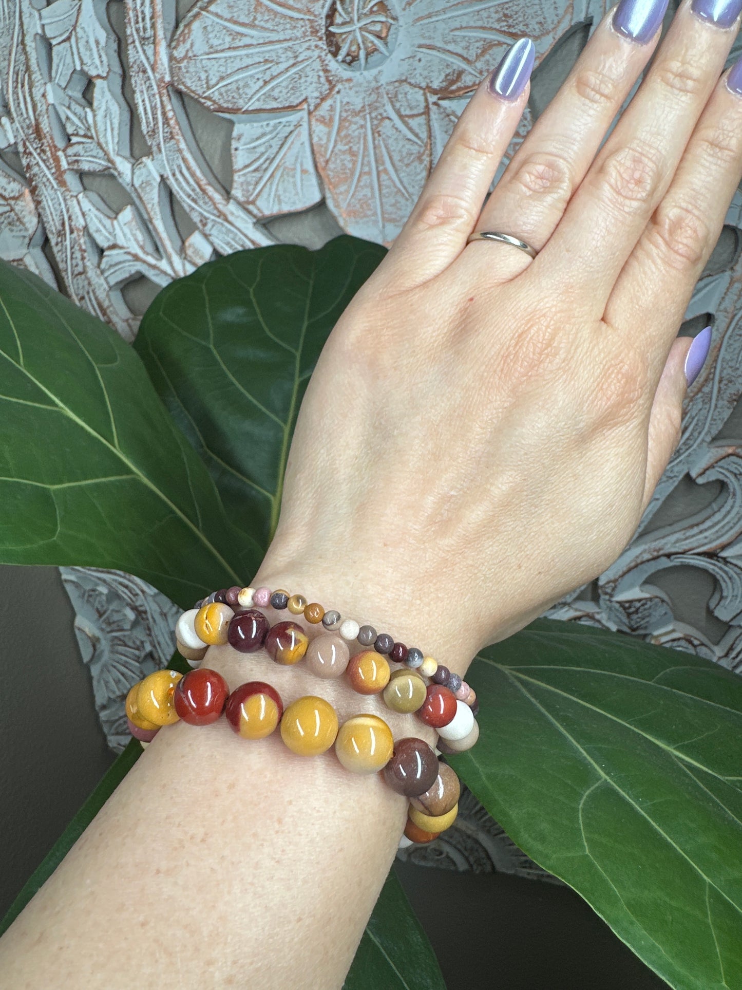 Mookaite Beaded Bracelet