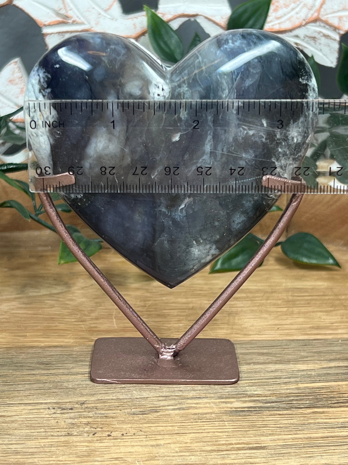 Purple Chalcedony Heart