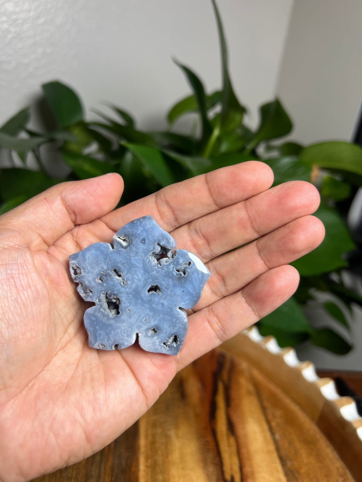 Blue Plume Agate Flower: BF