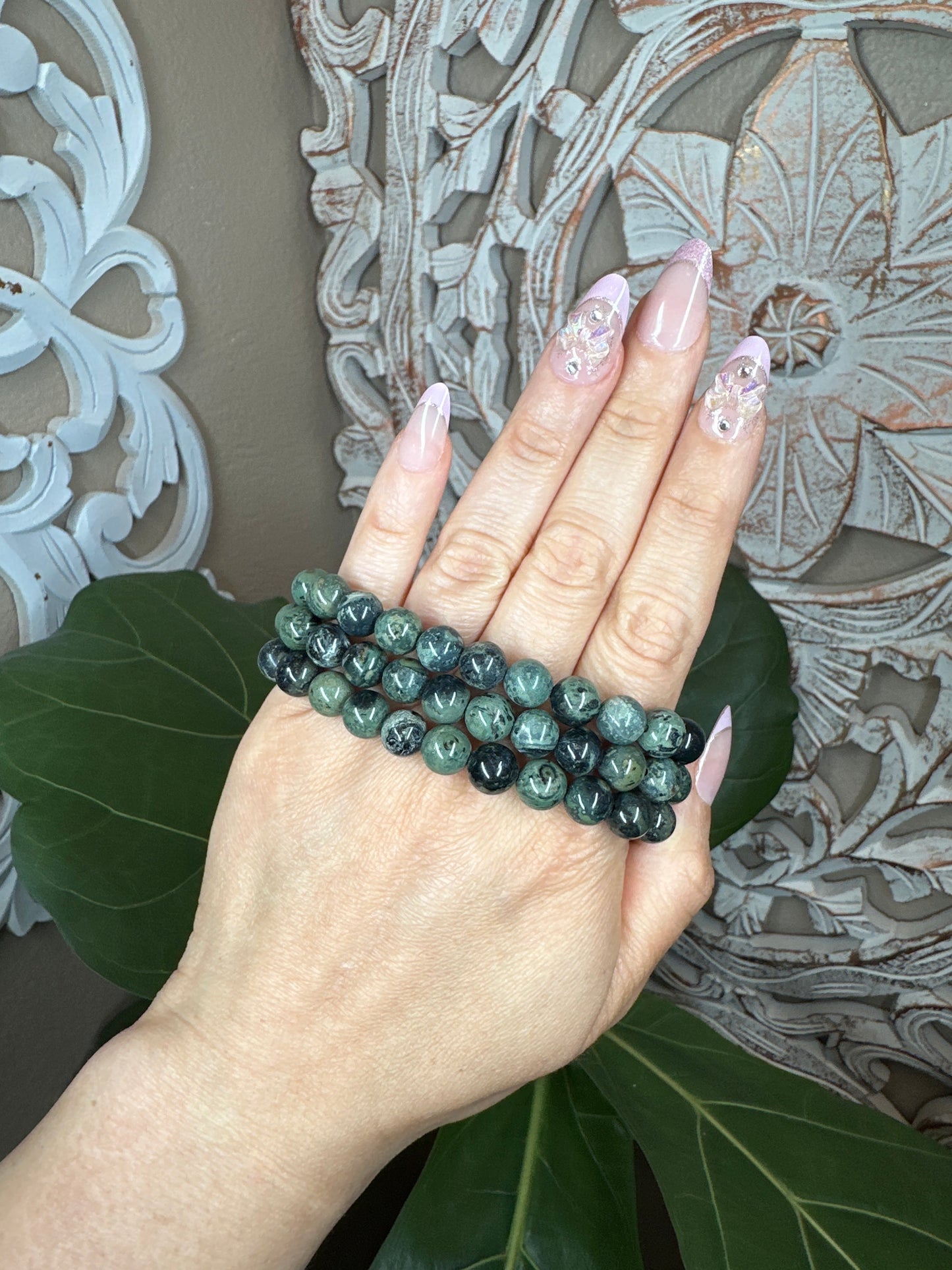 Kambaba Jasper Beaded Bracelet (8mm)