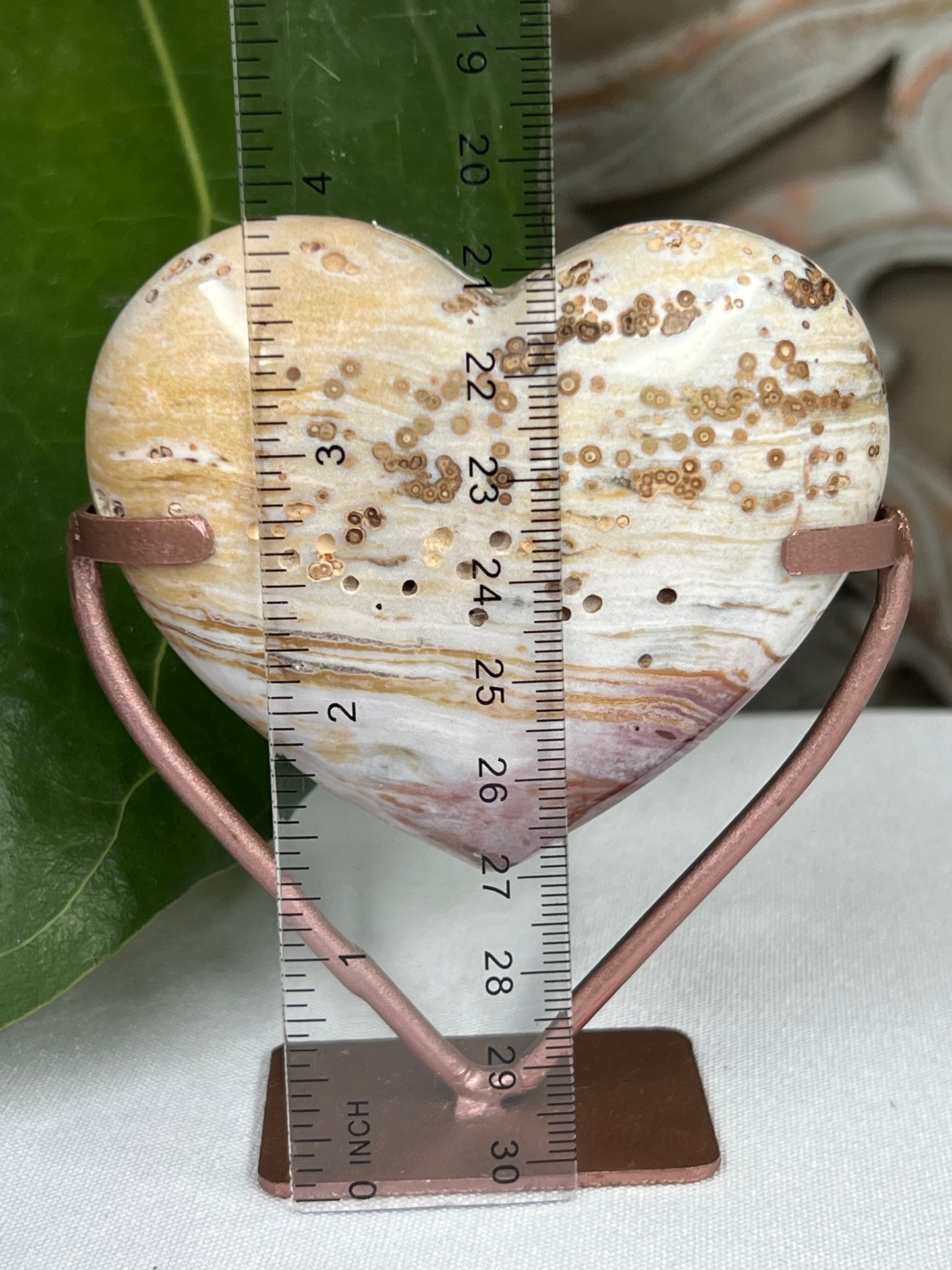 Milky Jasper Heart