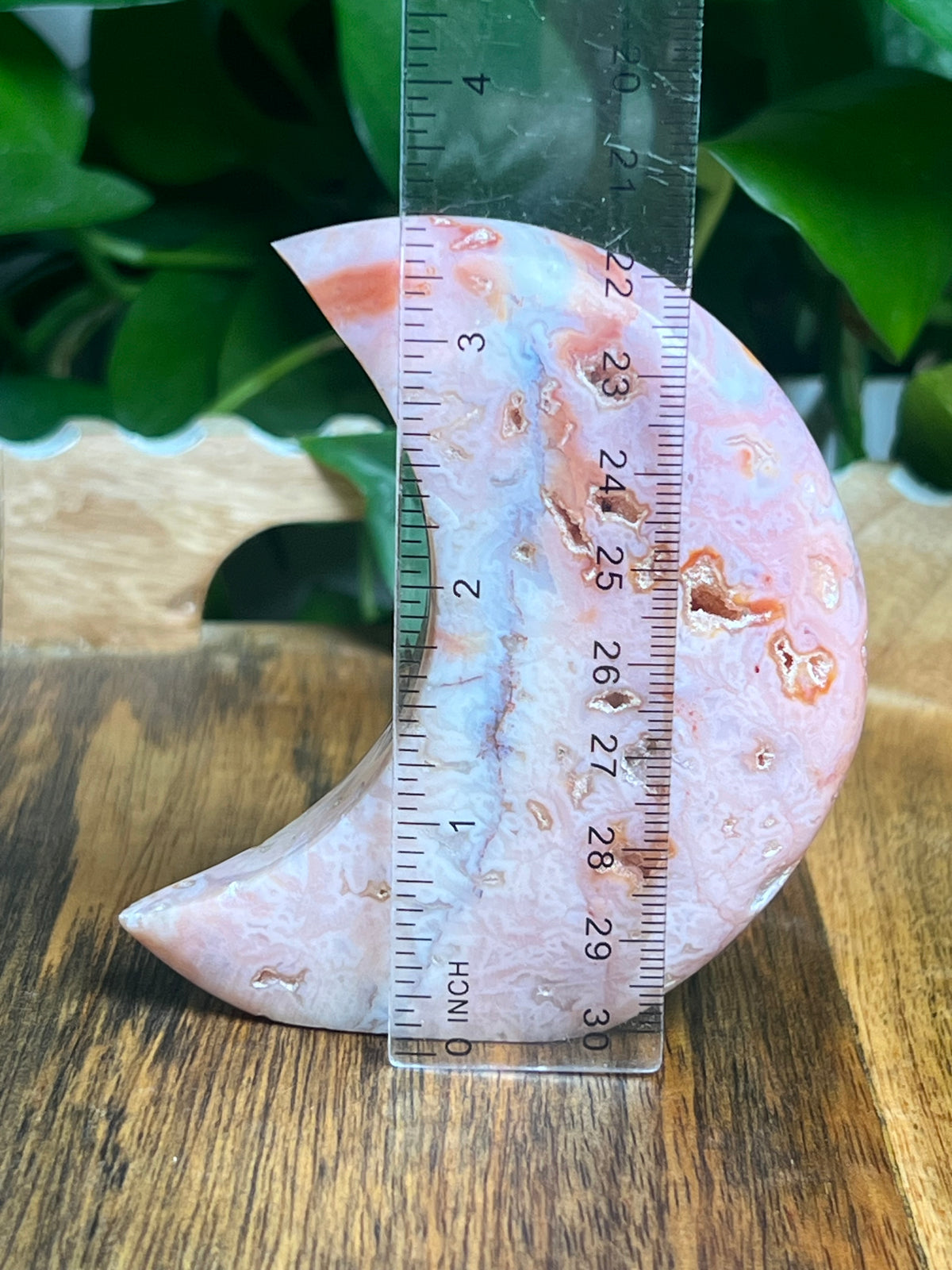 Pink Carnelian Self Standing Moon: PK