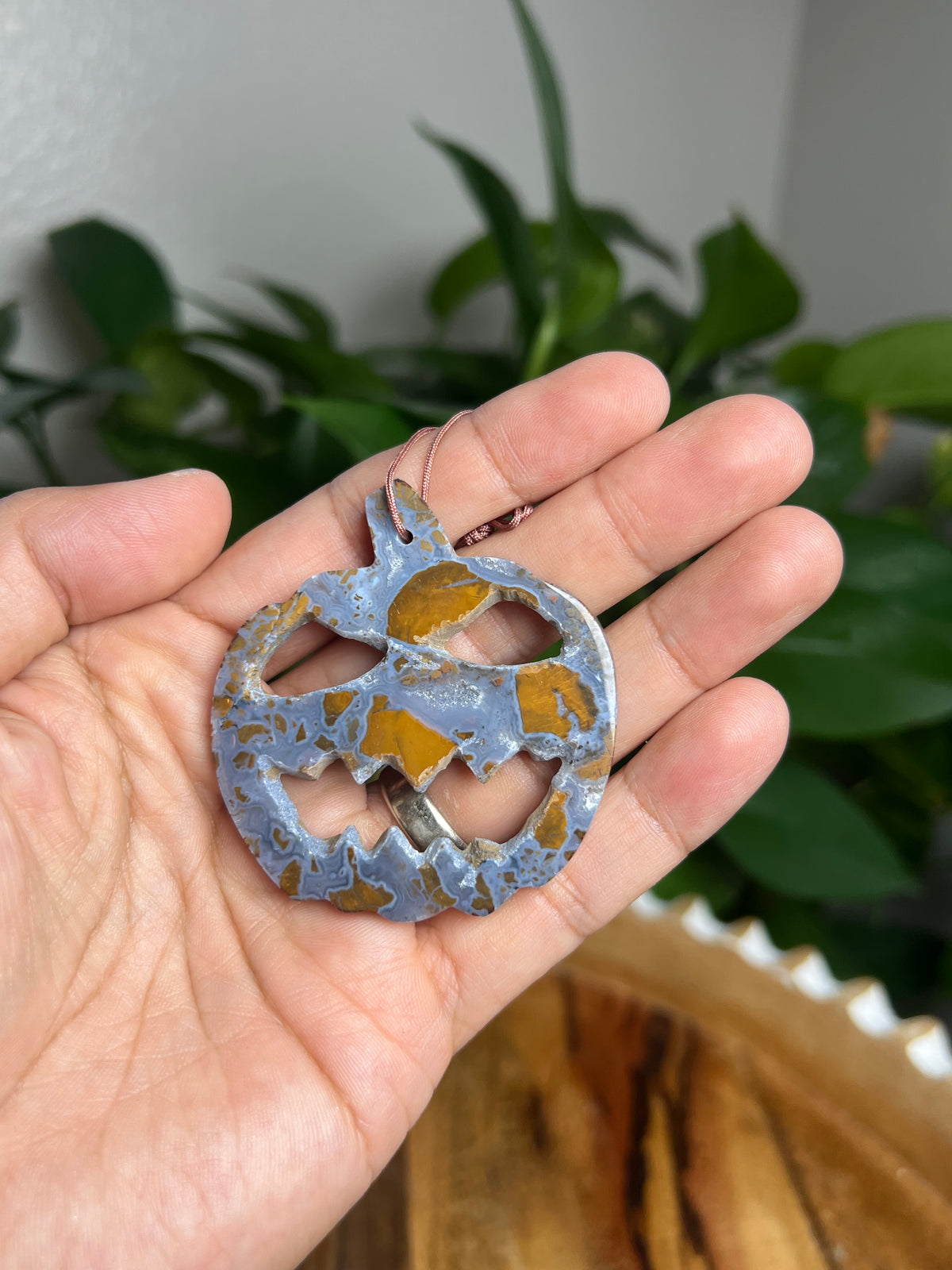 Brecciated Jasper Ornament Pumpkin: PB