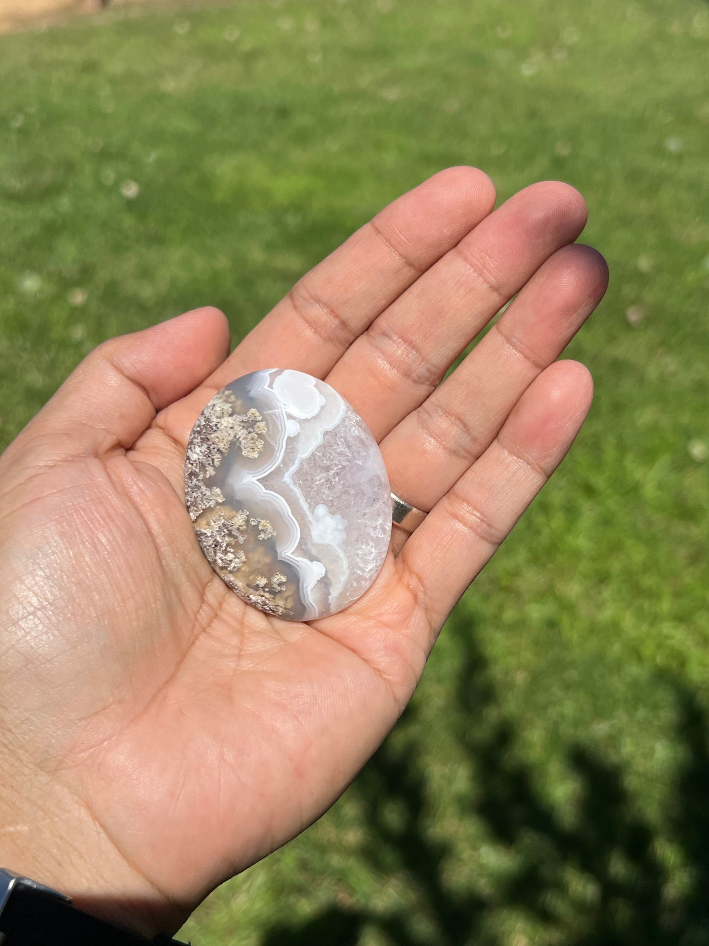 Scenic Moss Agate Palmstone BA