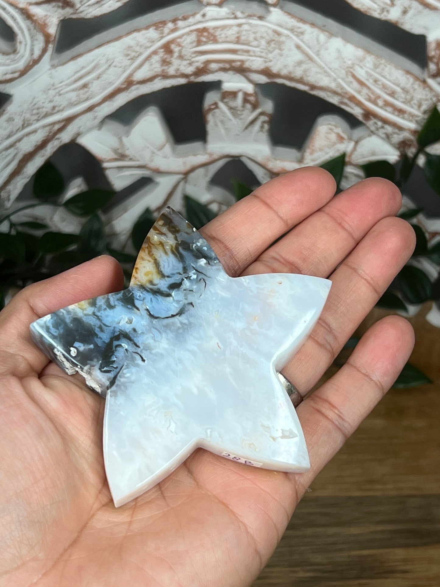 Rainbow Plume Agate Star