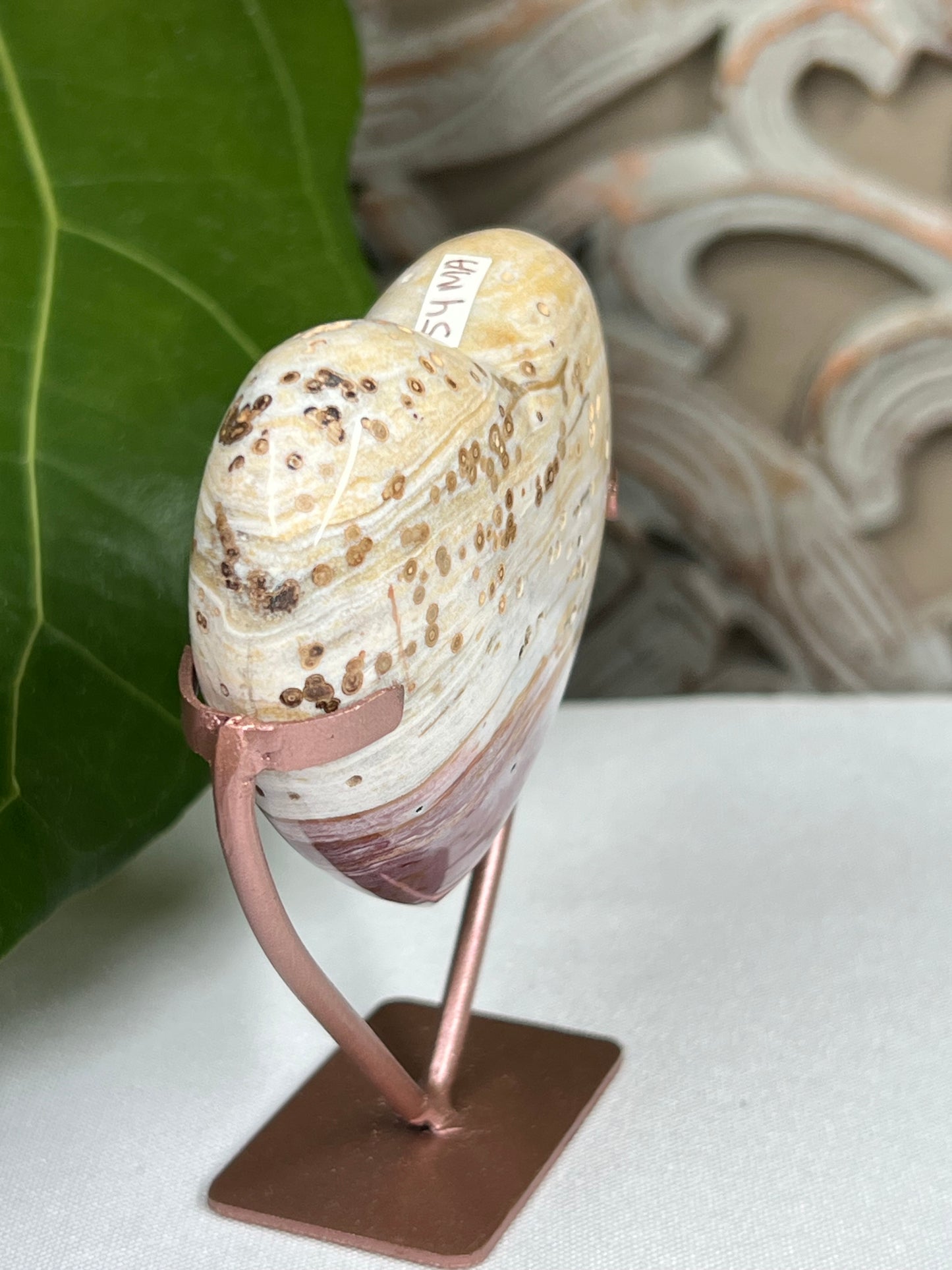 Milky Jasper Heart