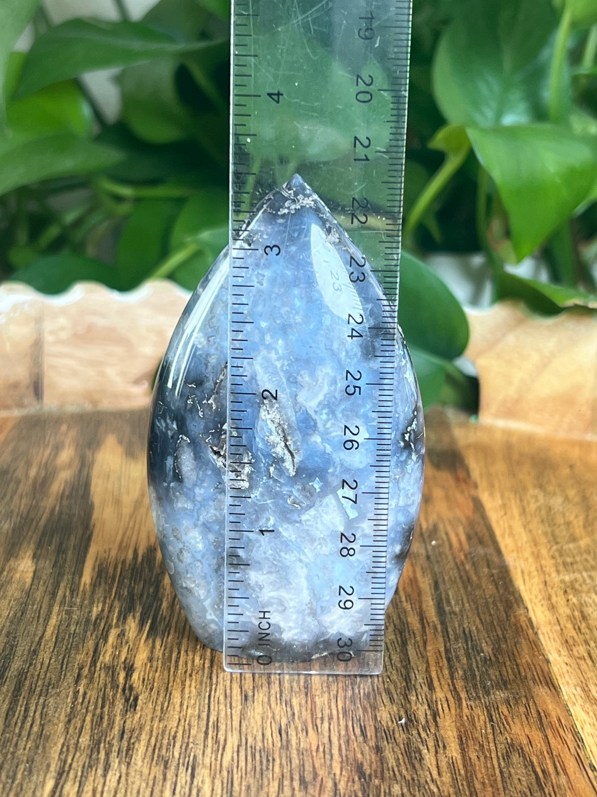 Blue Plume Agate Flame: NA