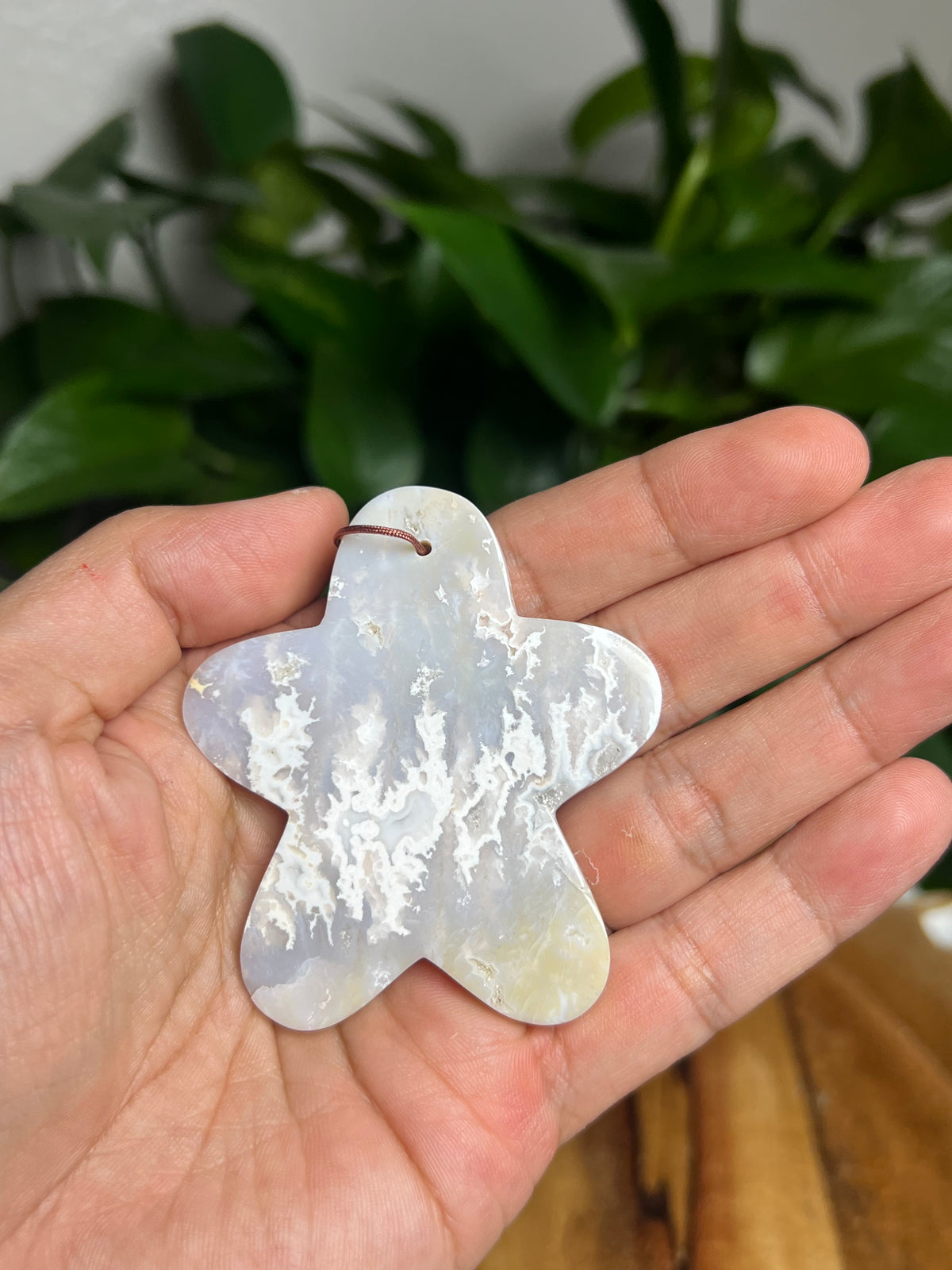 Winter Plume Agate Ornament Gingerbread: WC