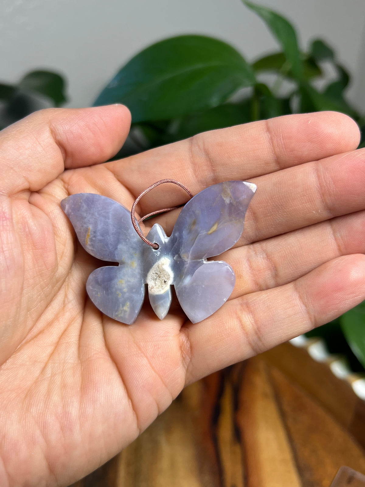 Purple Chalcedony Ornament Butterfly: W