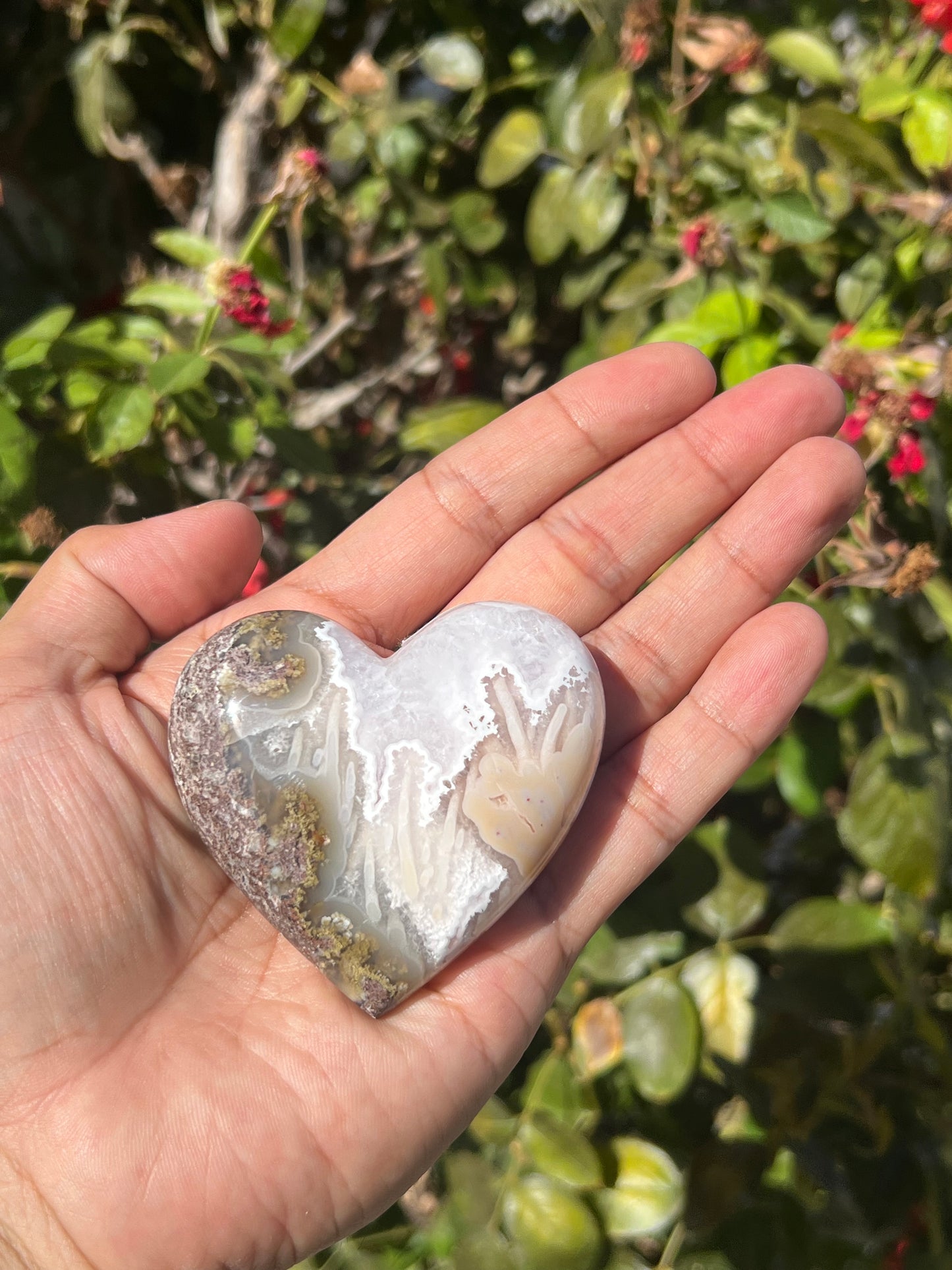 Scenic Moss Agate Heart BA