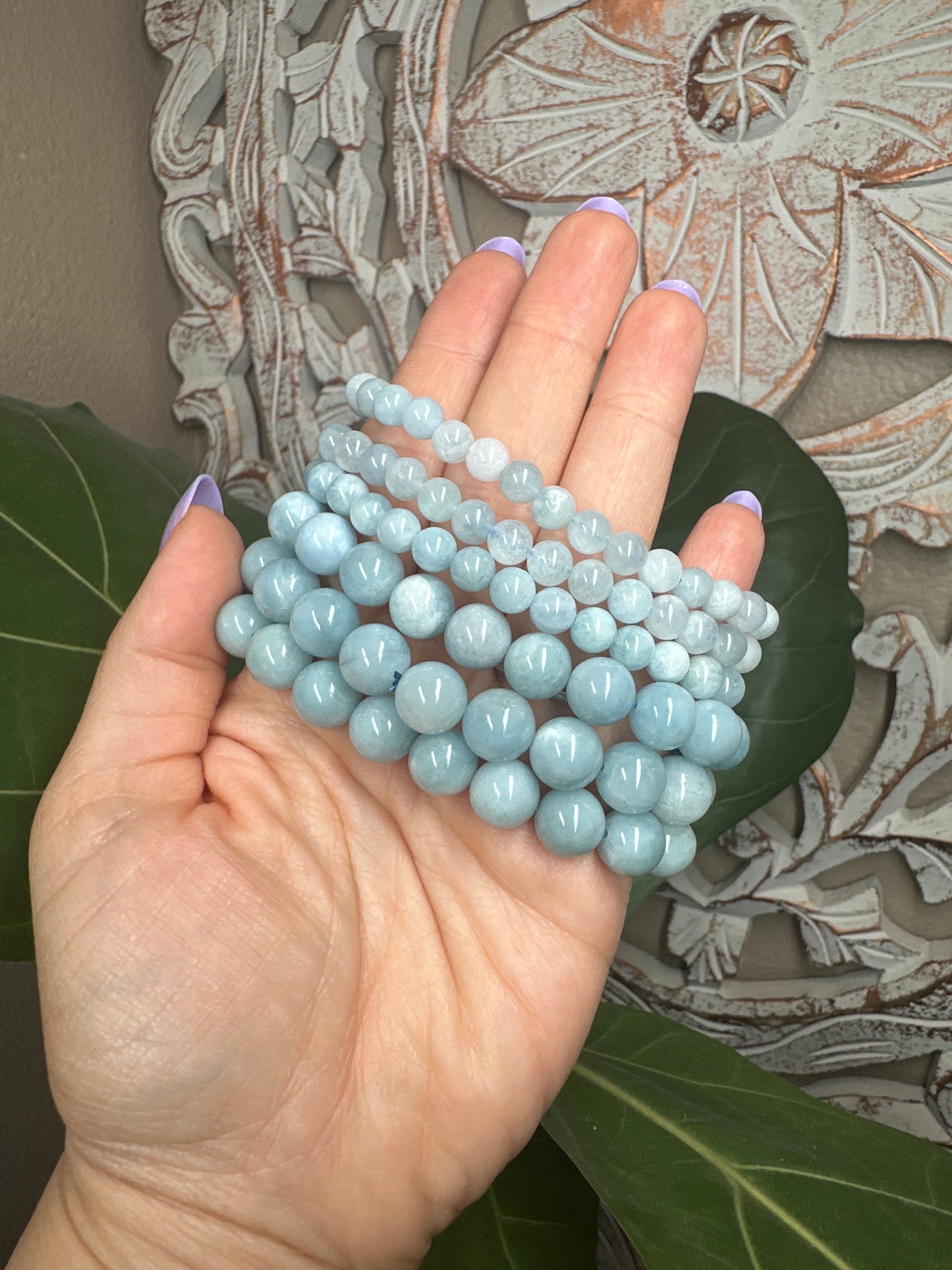Aquamarine Beaded Bracelet