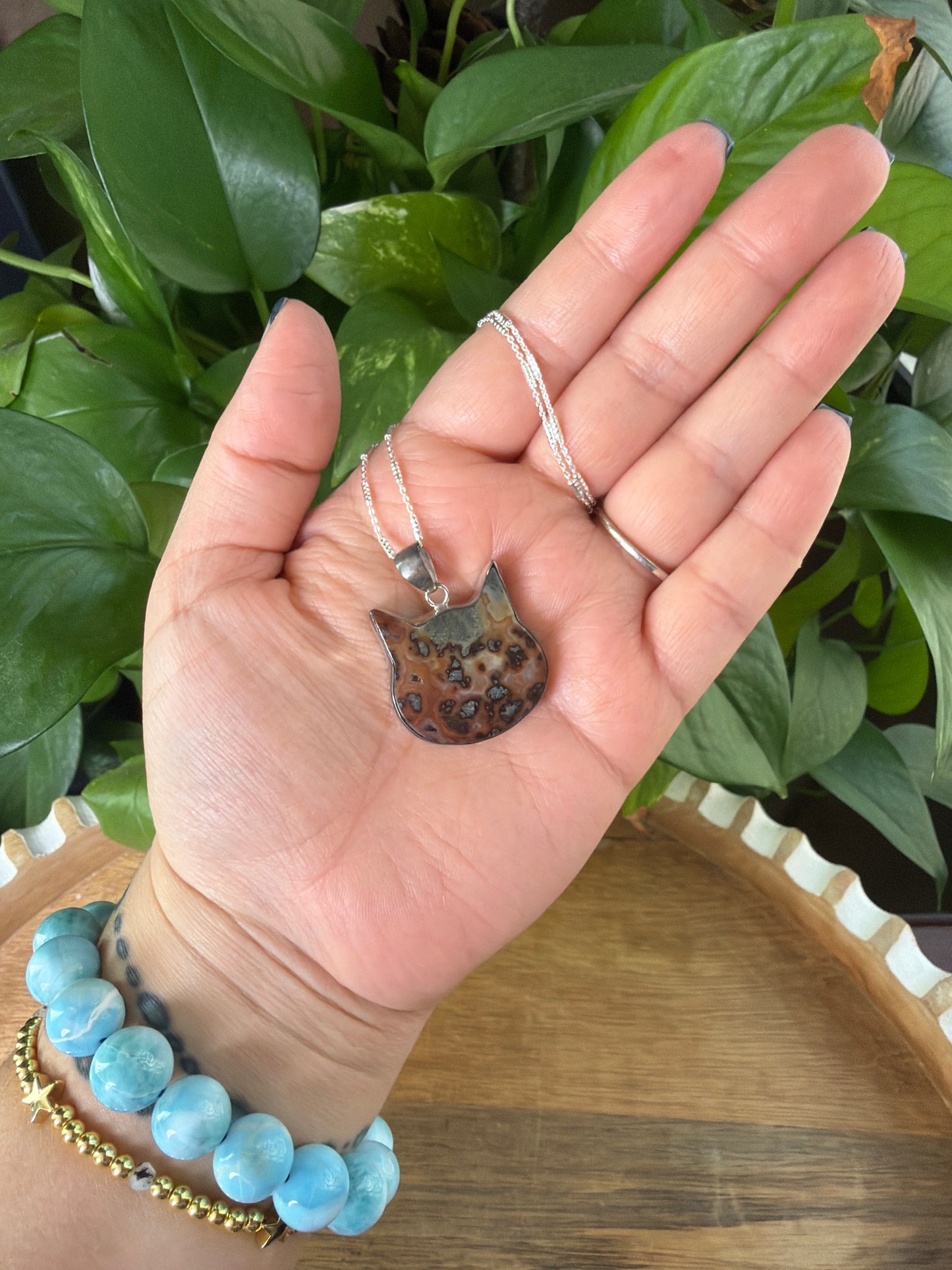 Marcasite Cat Head Pendant