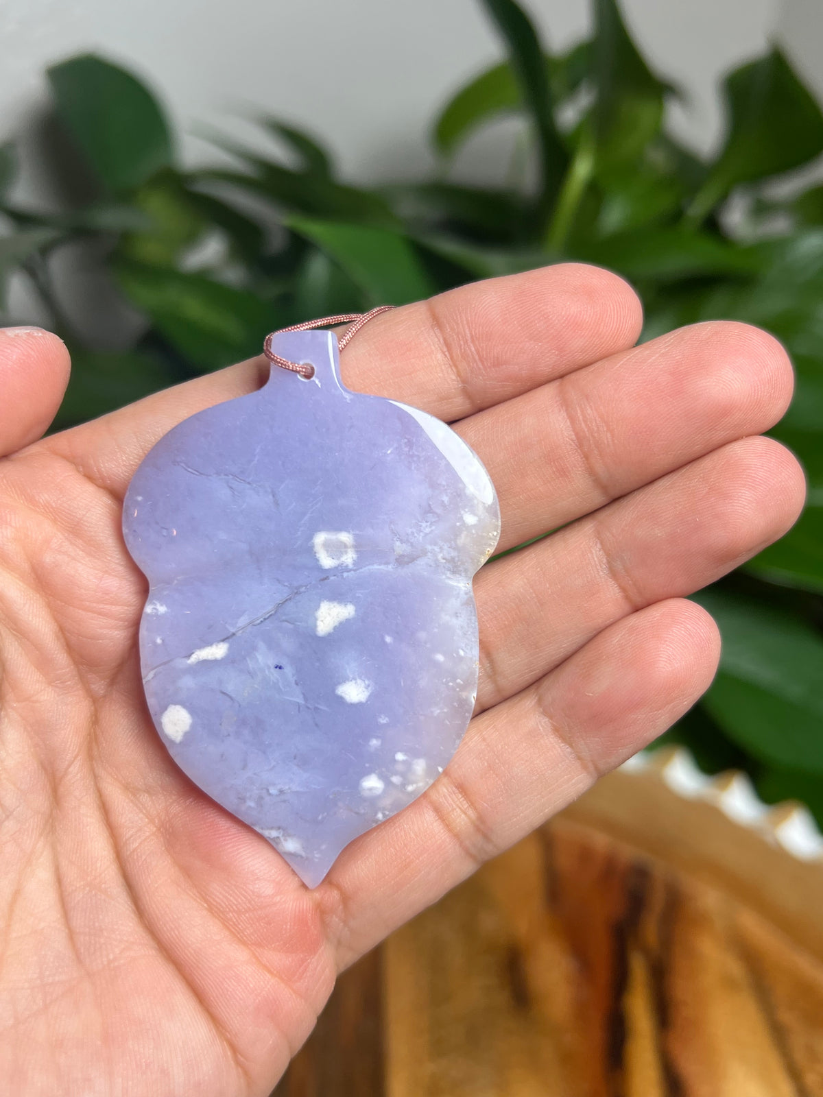 Purple Chalcedony Ornament Acorn: BH