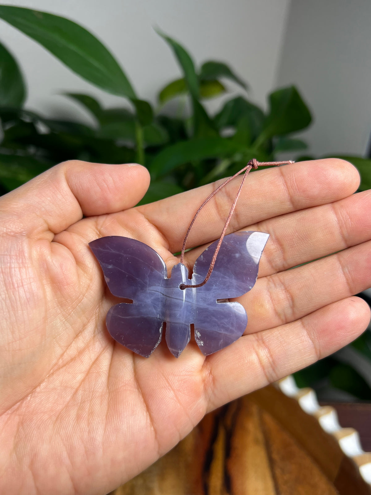 Purple Chalcedony Butterfly Ornaments