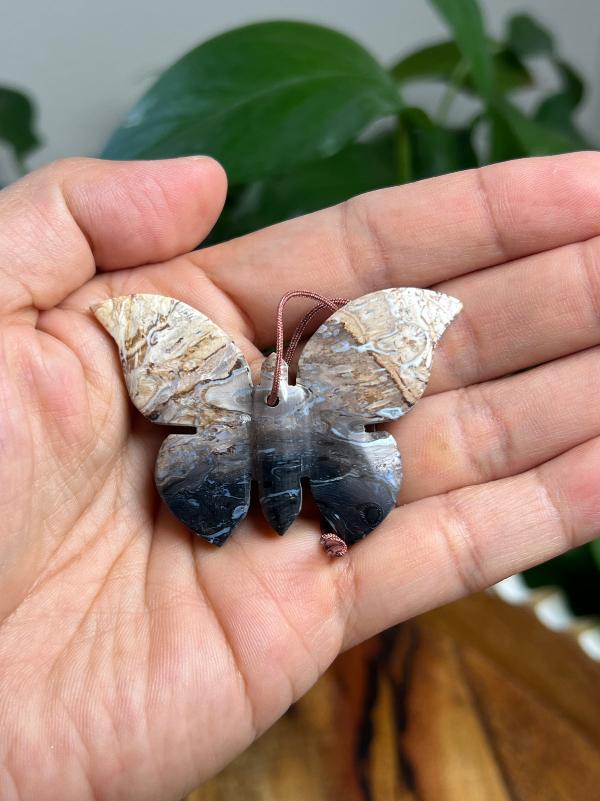 Palm Root Ornament Butterfly: PU
