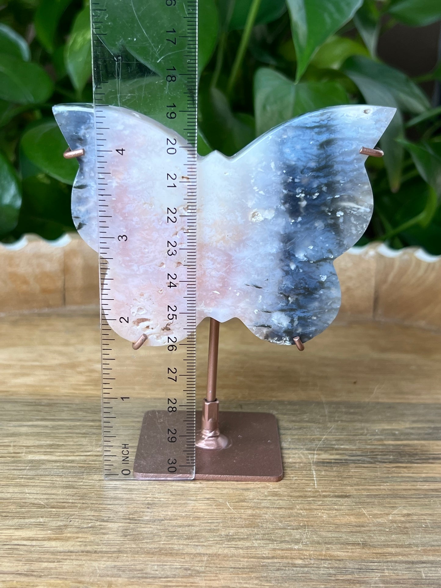 Rainbow Plume Agate Butterfly