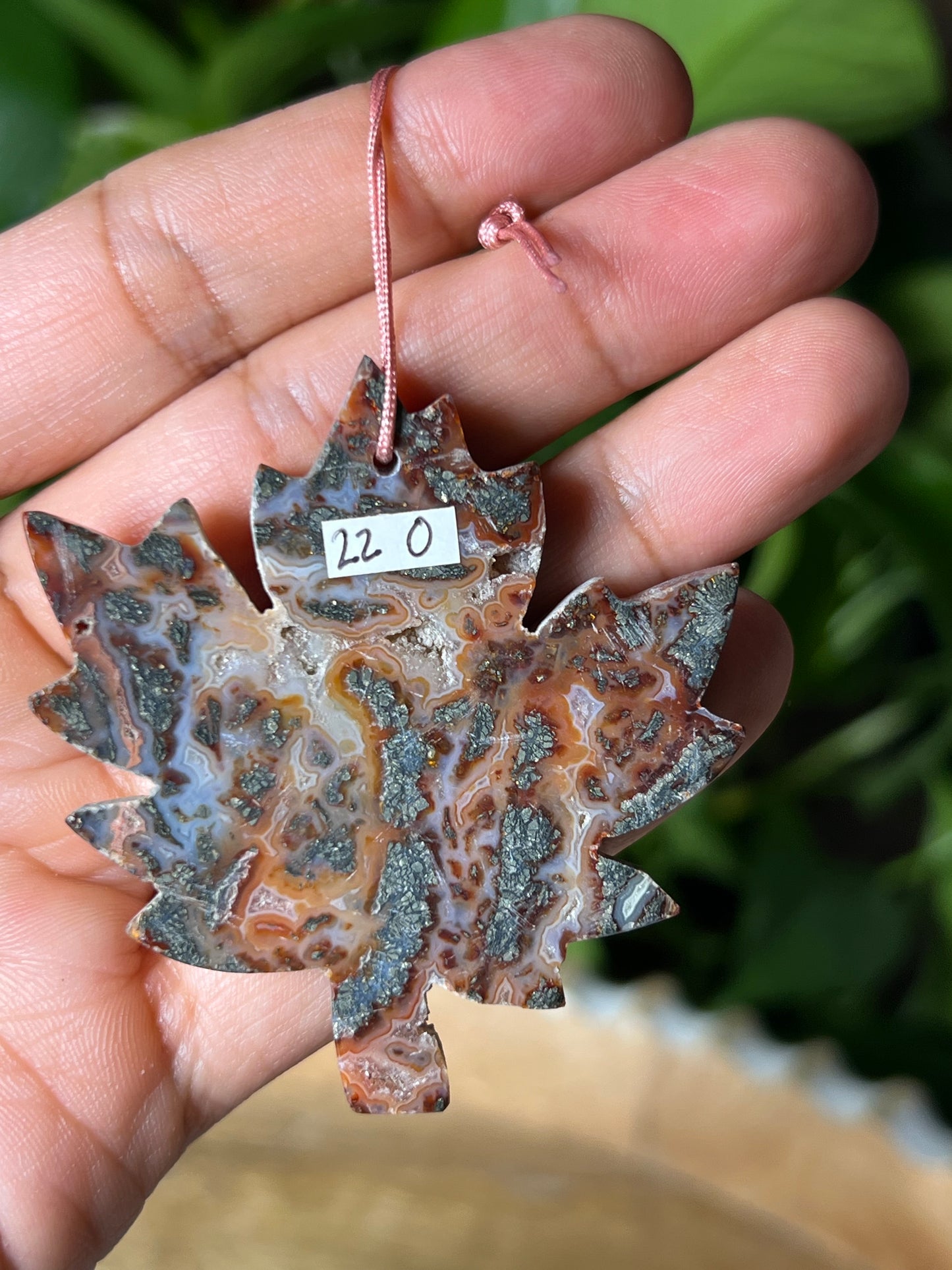 Marcasite Leaf Ornament