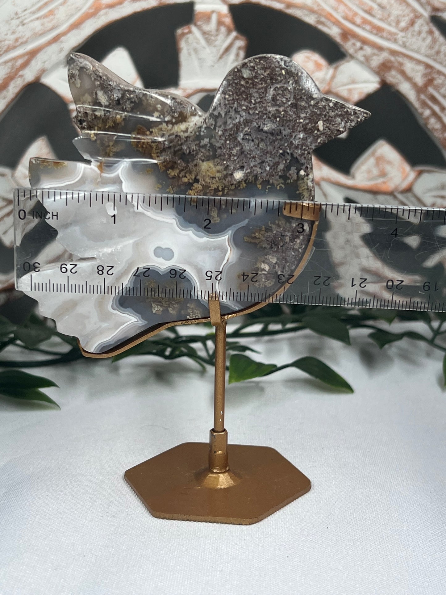 Scenic Moss Agate Bird