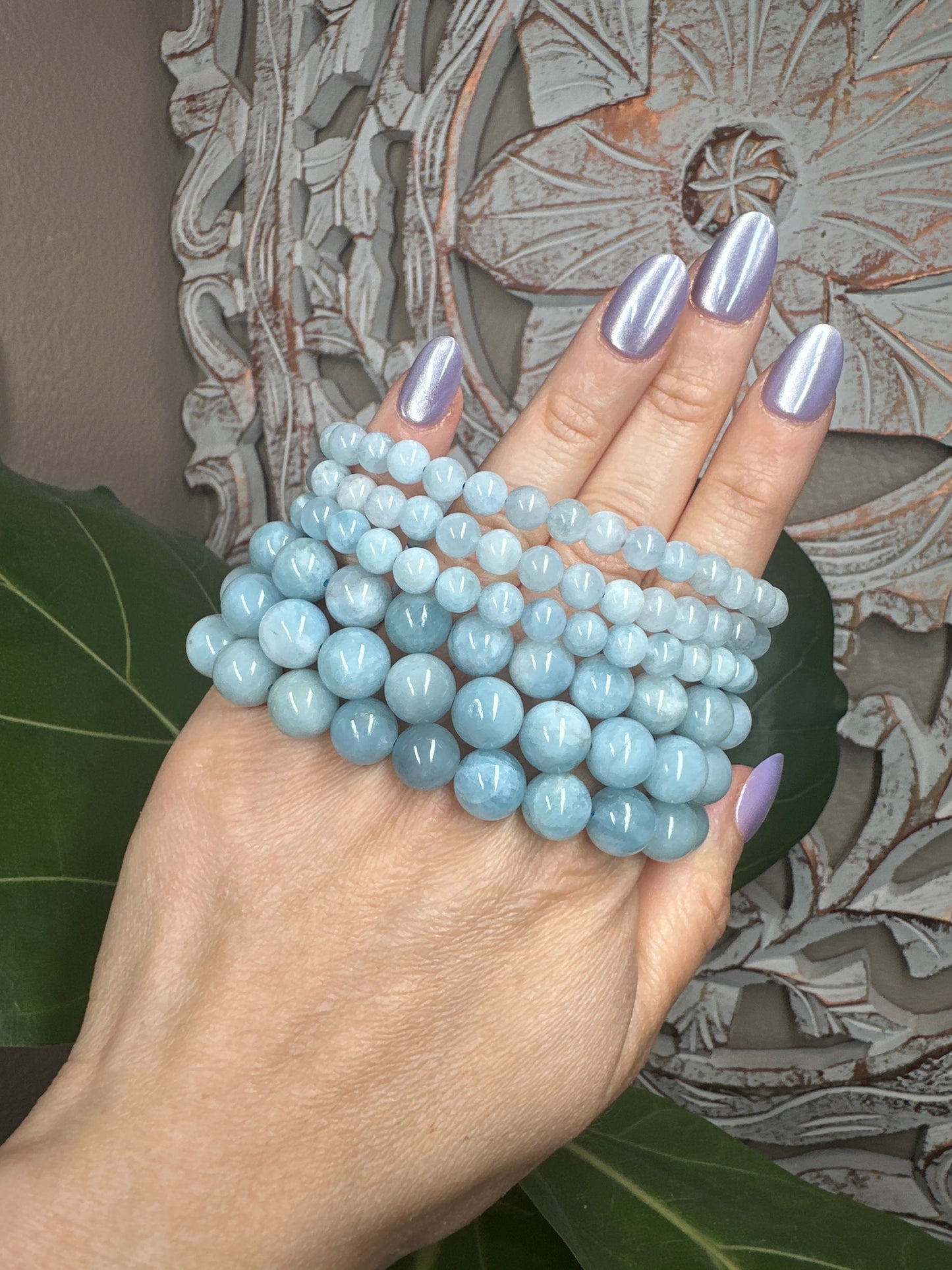 Aquamarine Beaded Bracelet