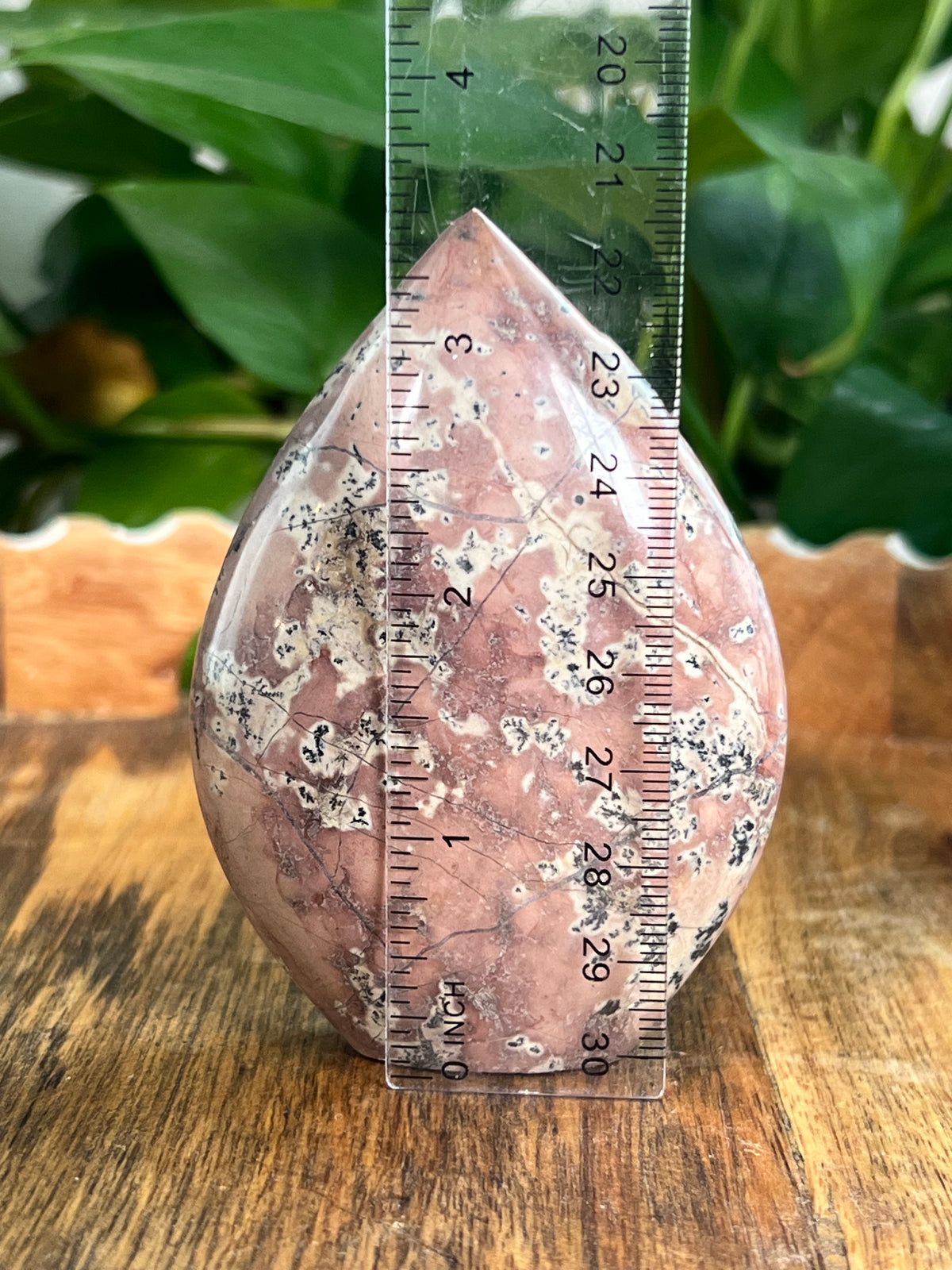 Peachy Pink Dendritic Jasper Flame: NA