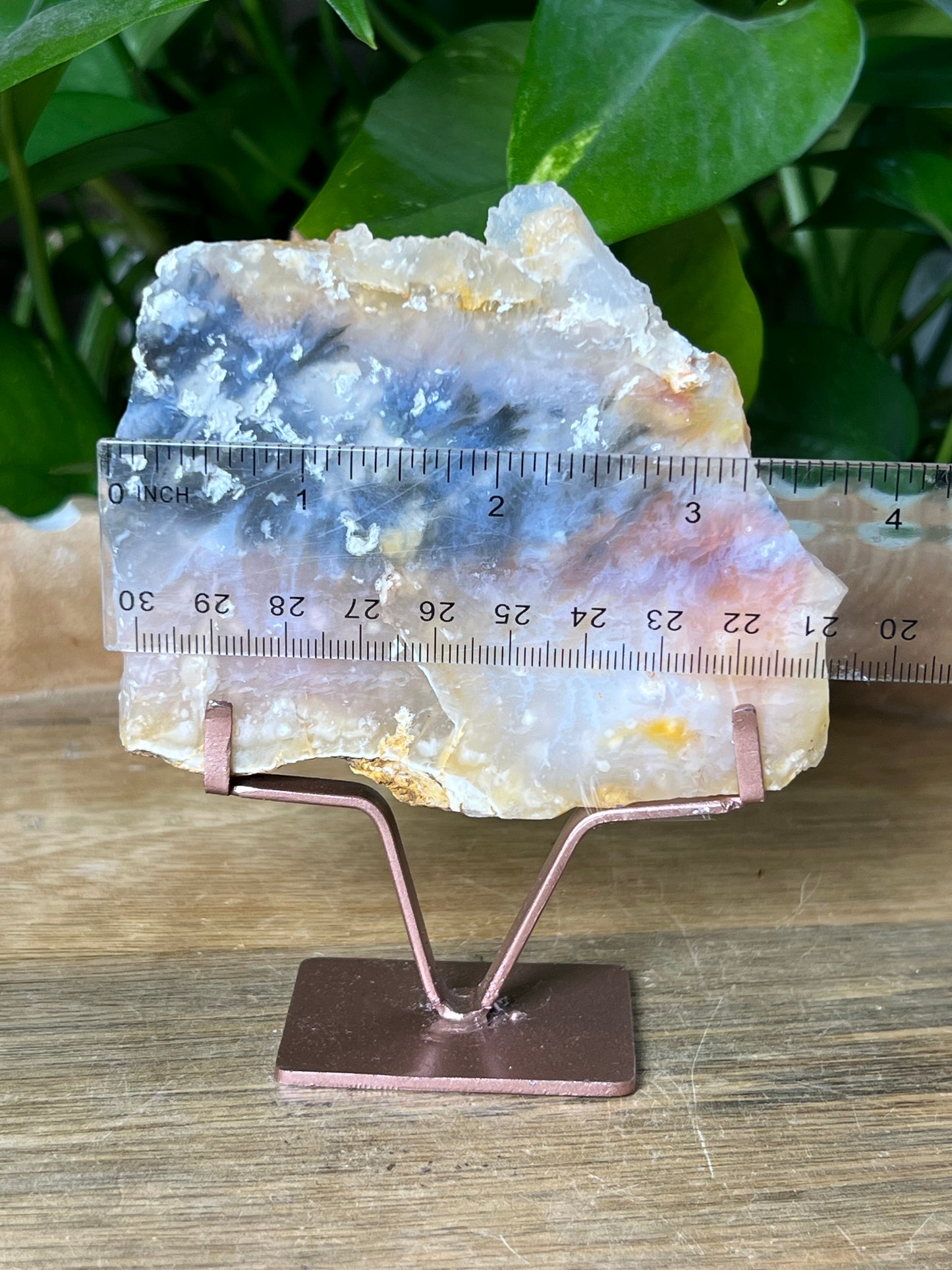 Rainbow Plume Agate Slab