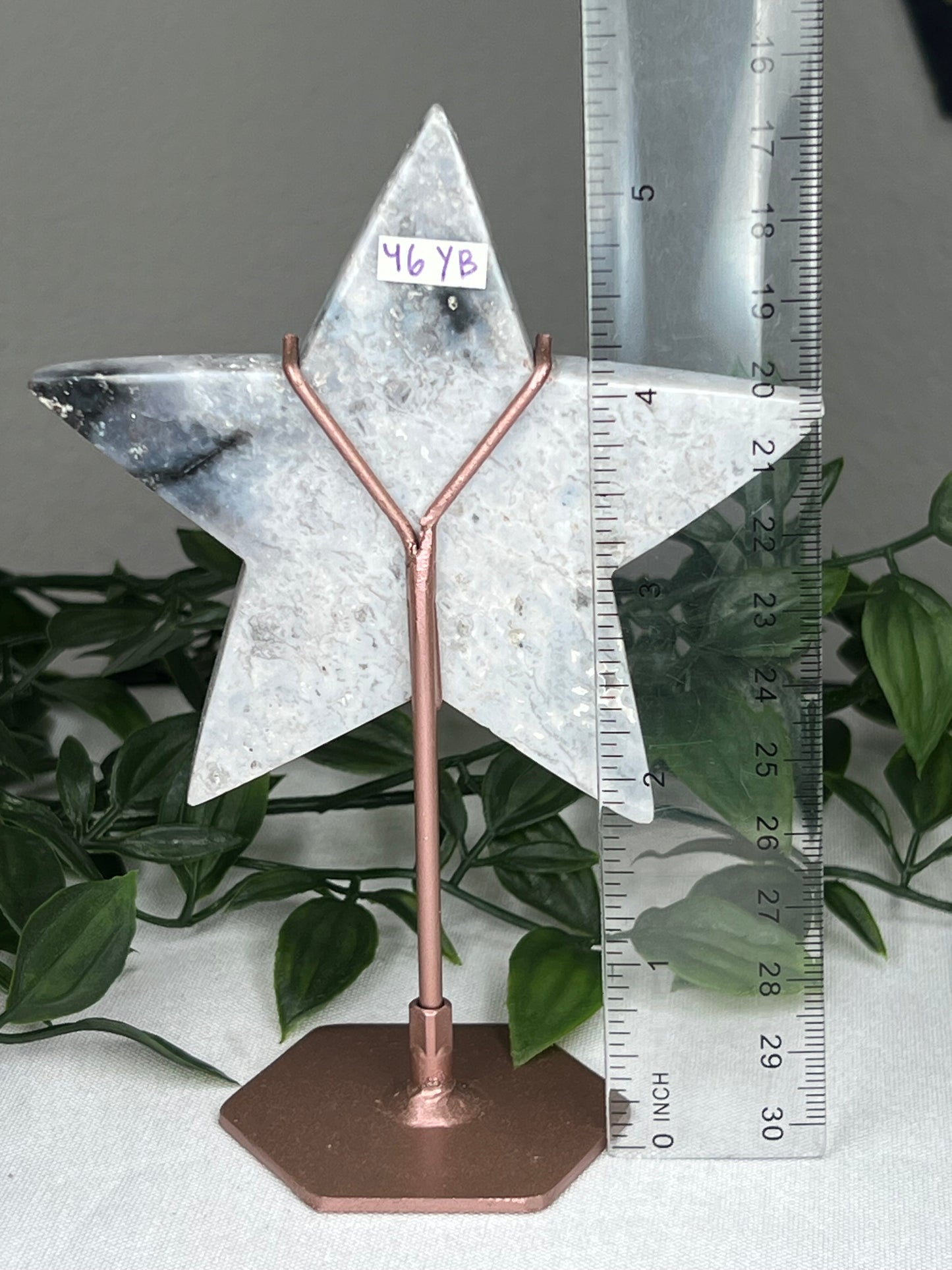 Blue Plume Agate Star