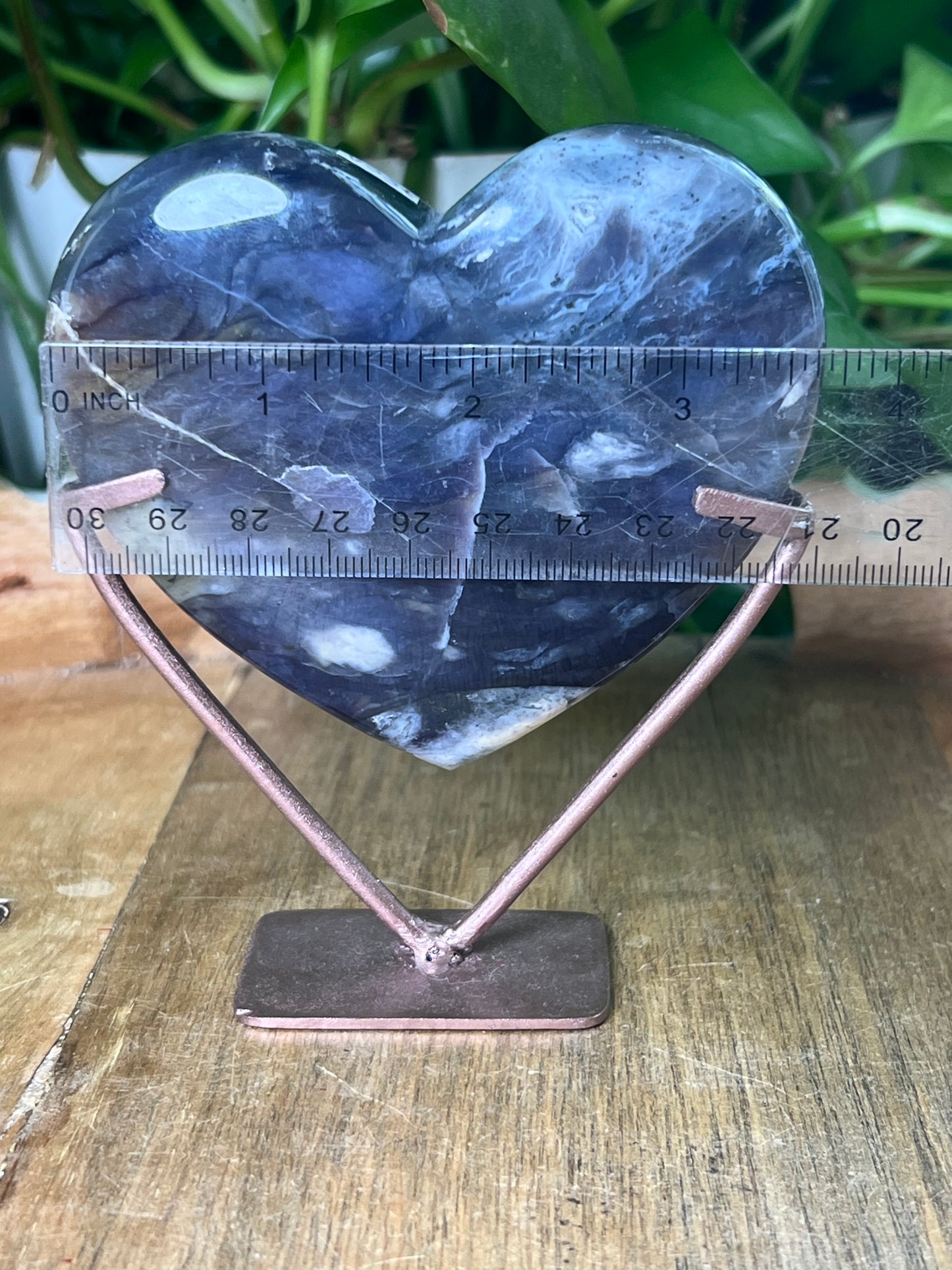 Purple Chalcedony Heart