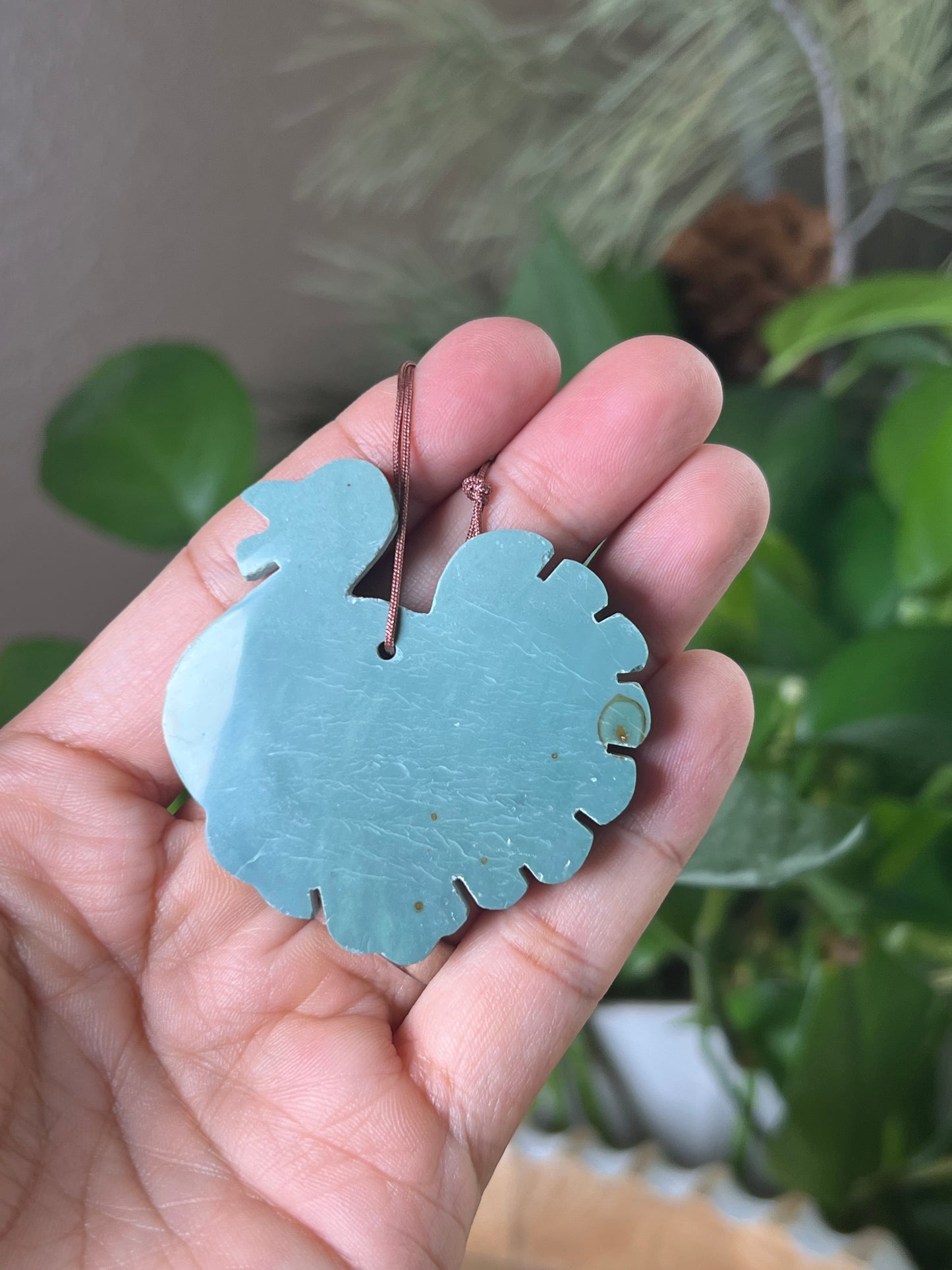 Blue Green Jasper Turkey Ornament