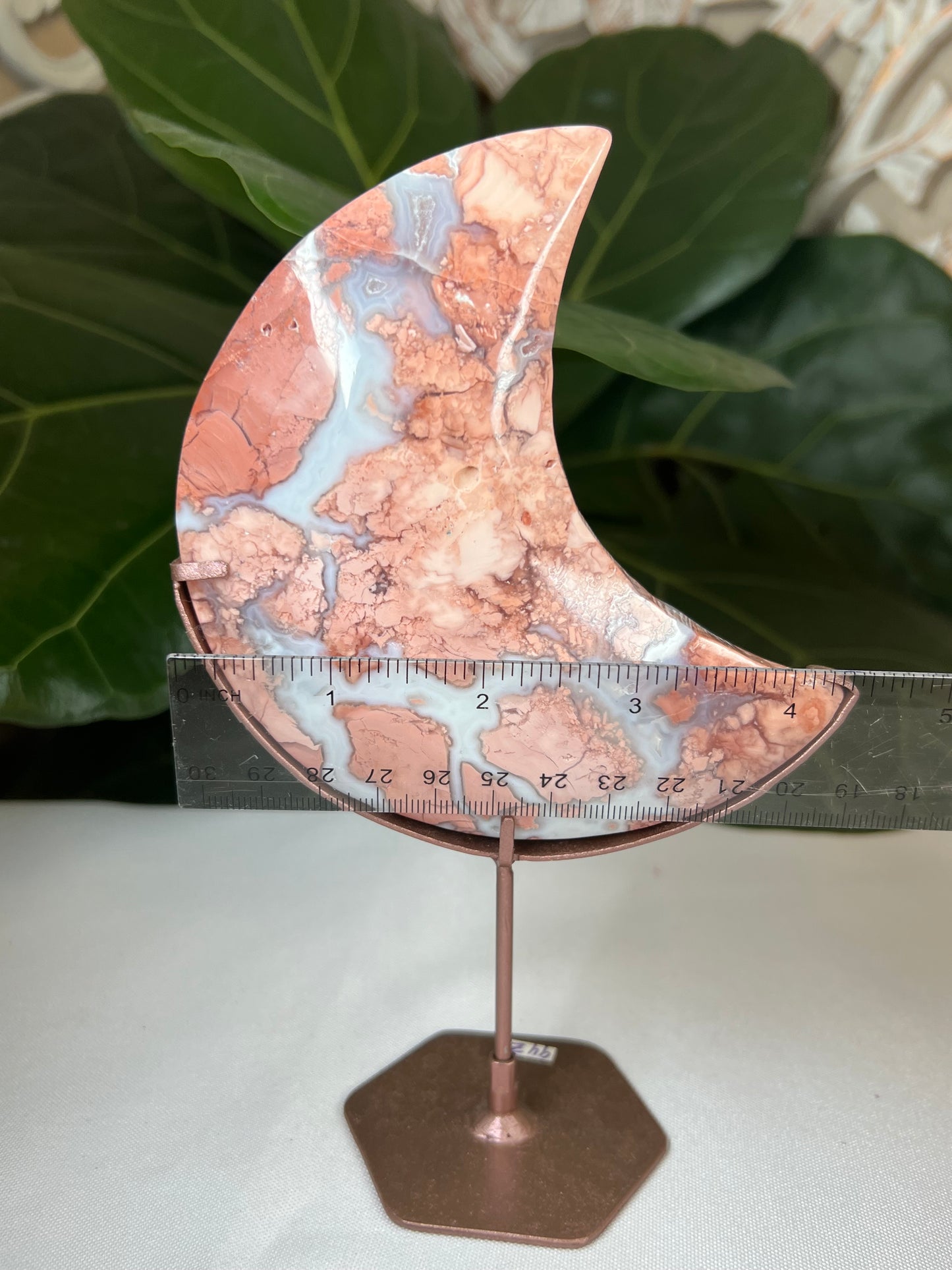 Cotton Candy Agate Moon