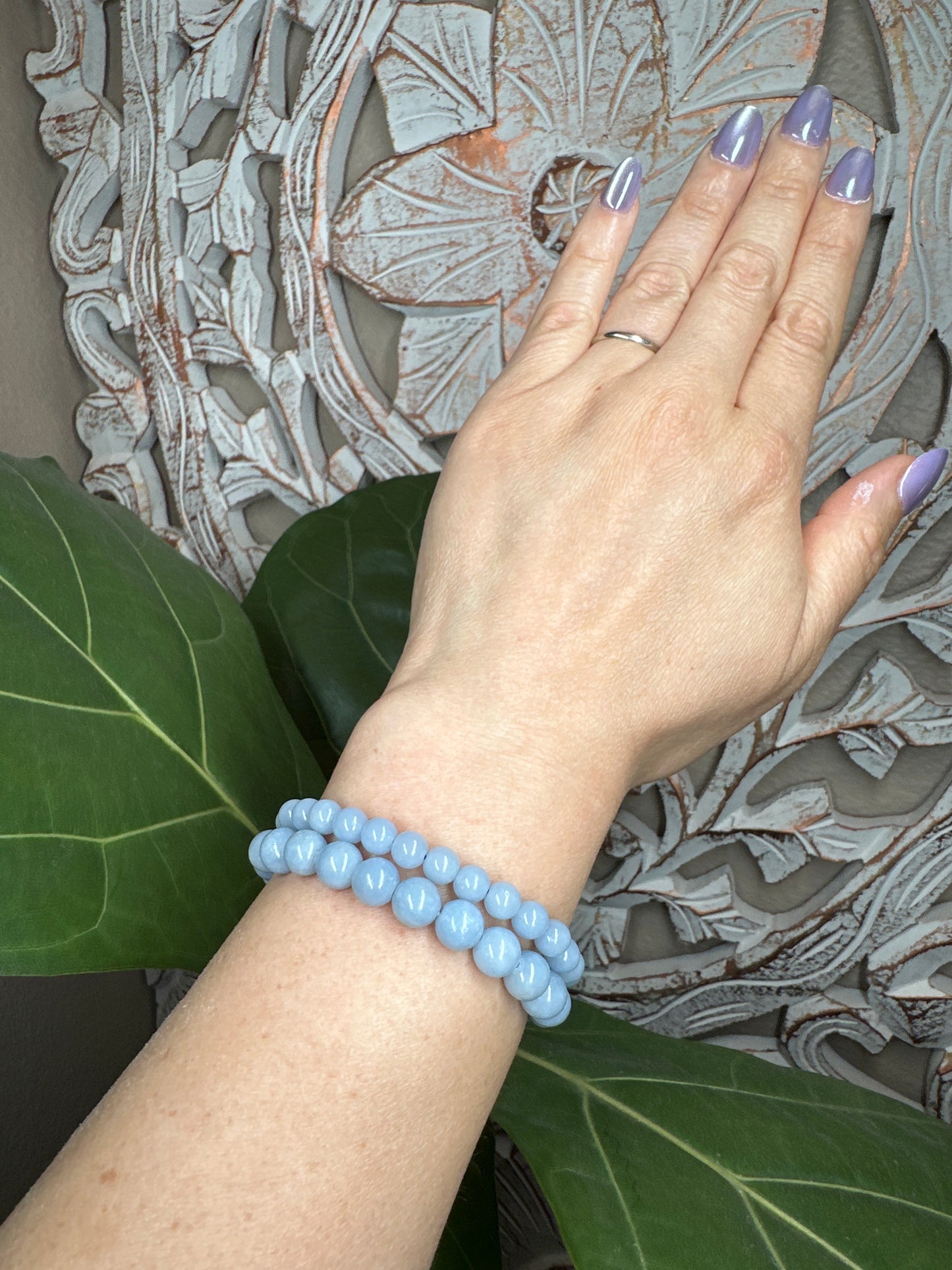 Angelite Beaded Bracelet