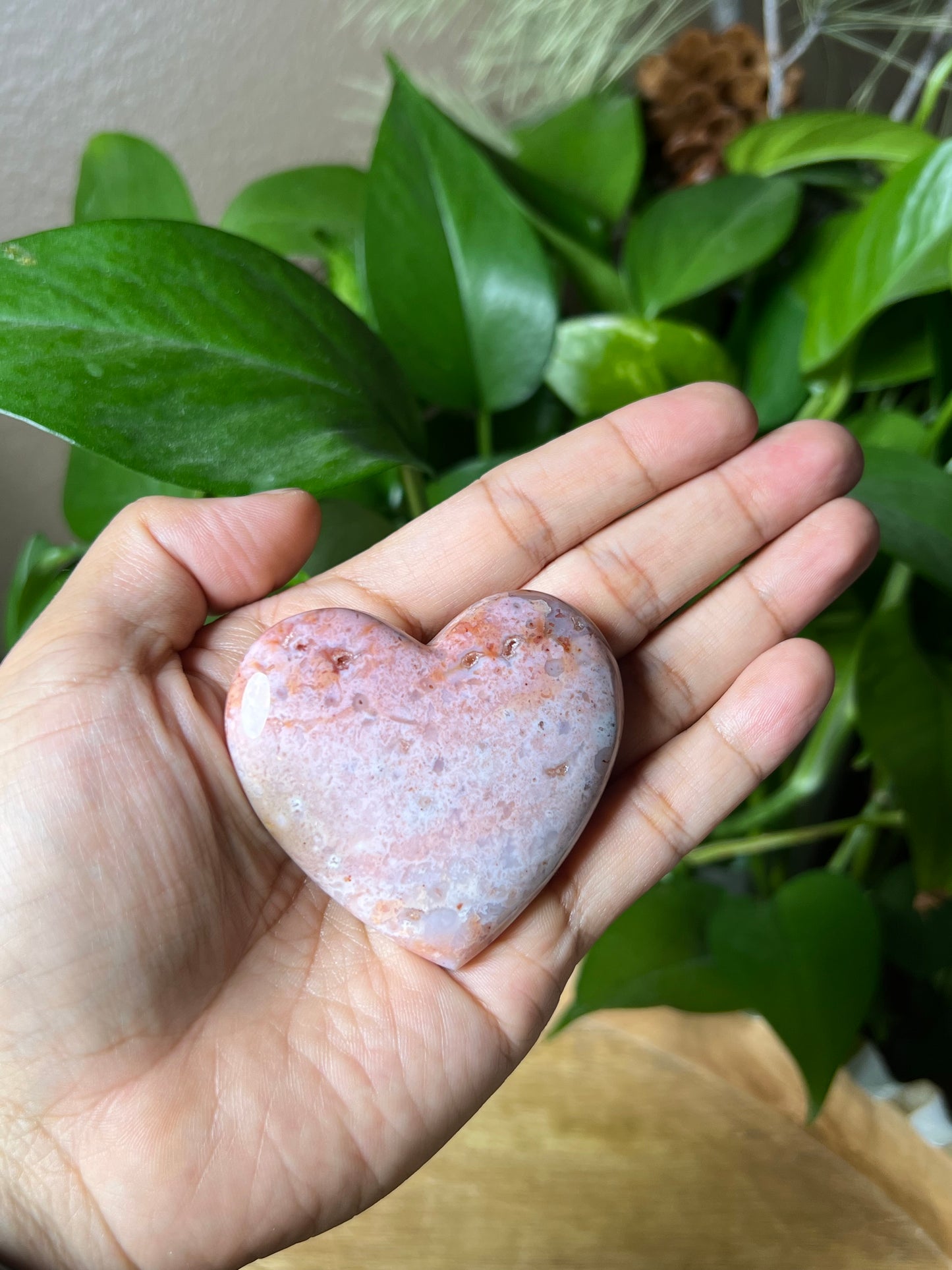 Pink Carnelian Heart
