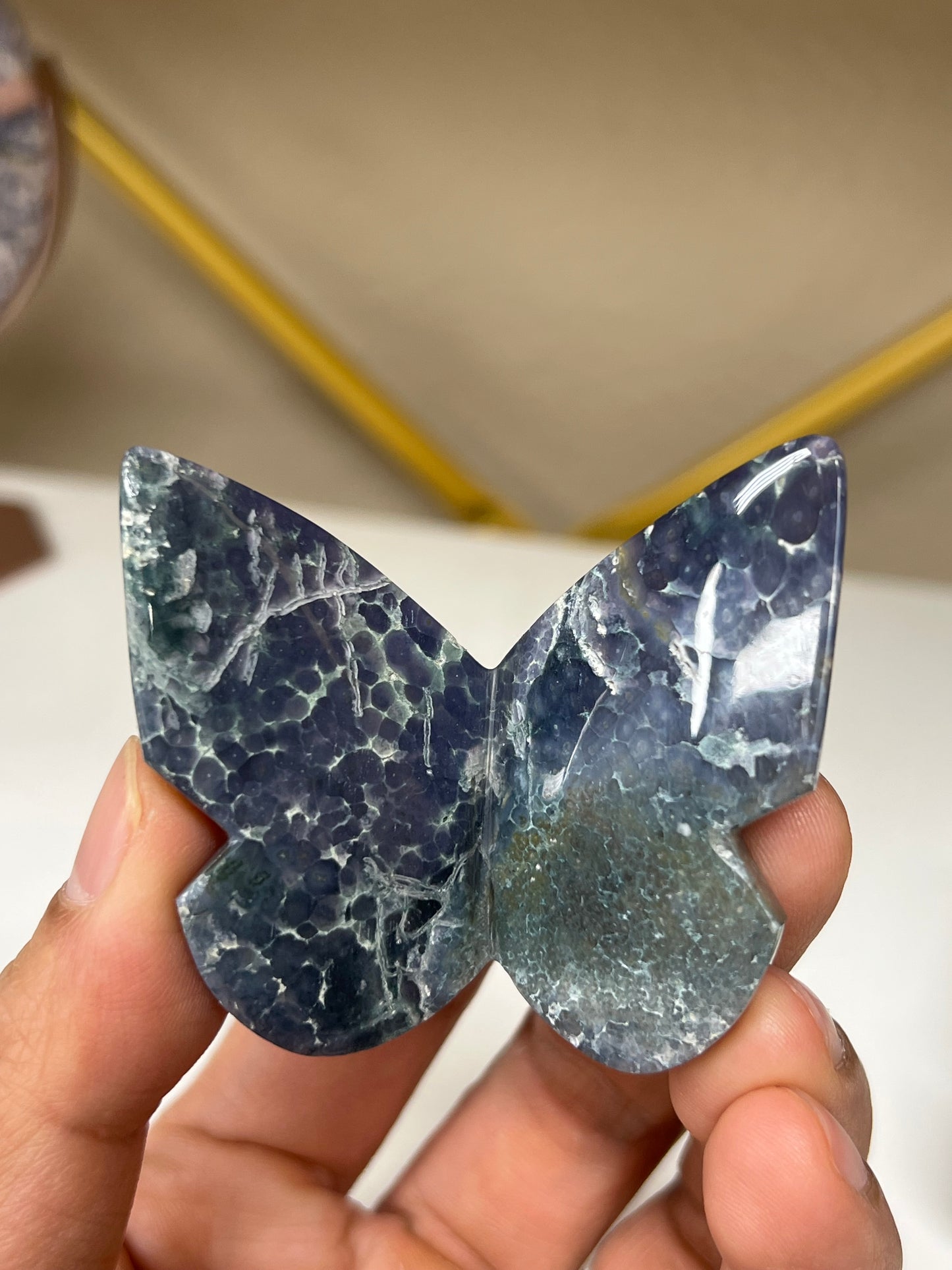 Grape Agate 3D butterfly