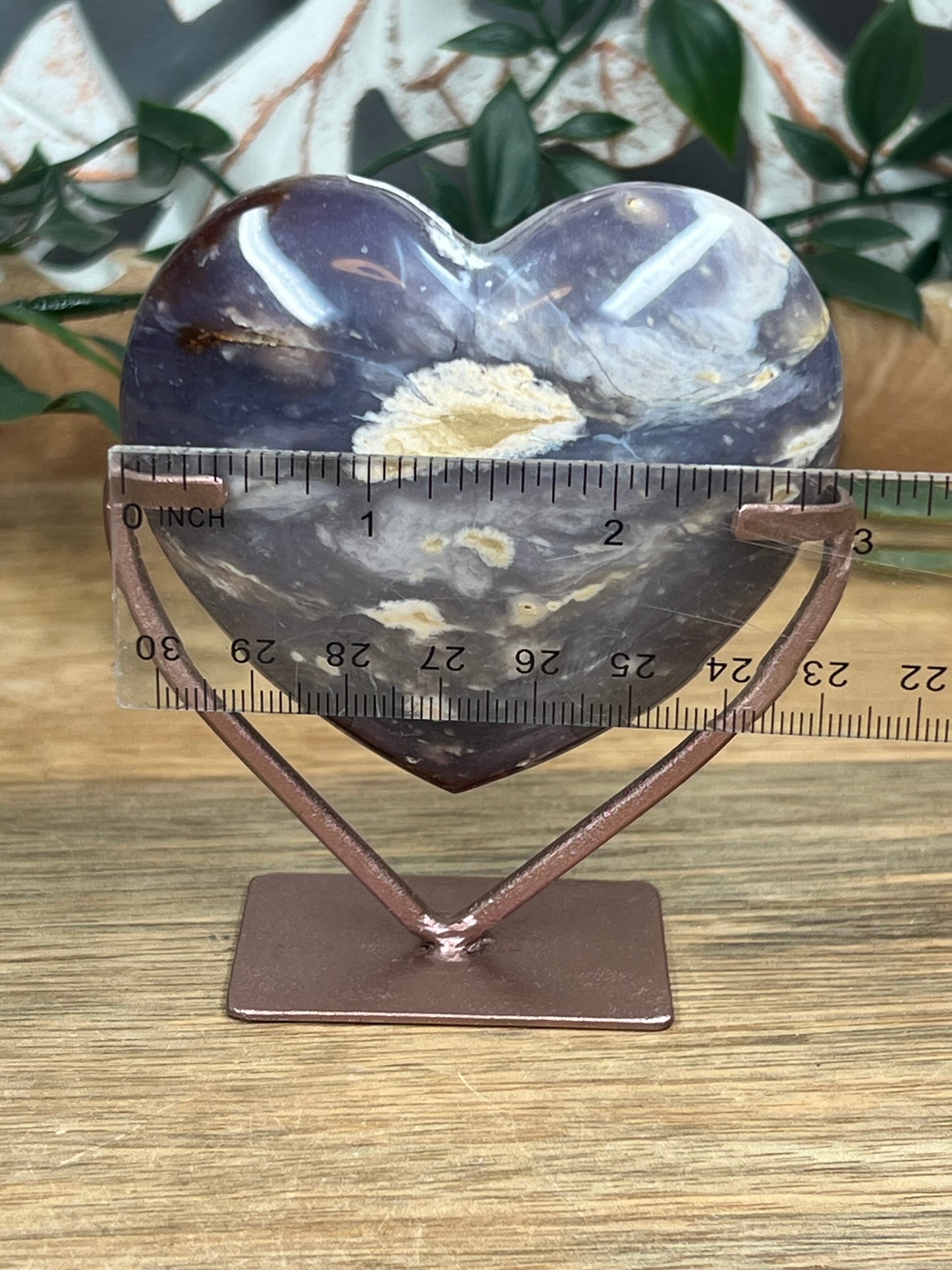 Purple Chalcedony Heart