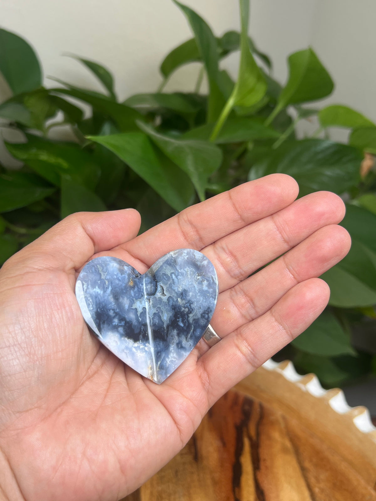 Blue Plume Agate 3D Butterfly: HB