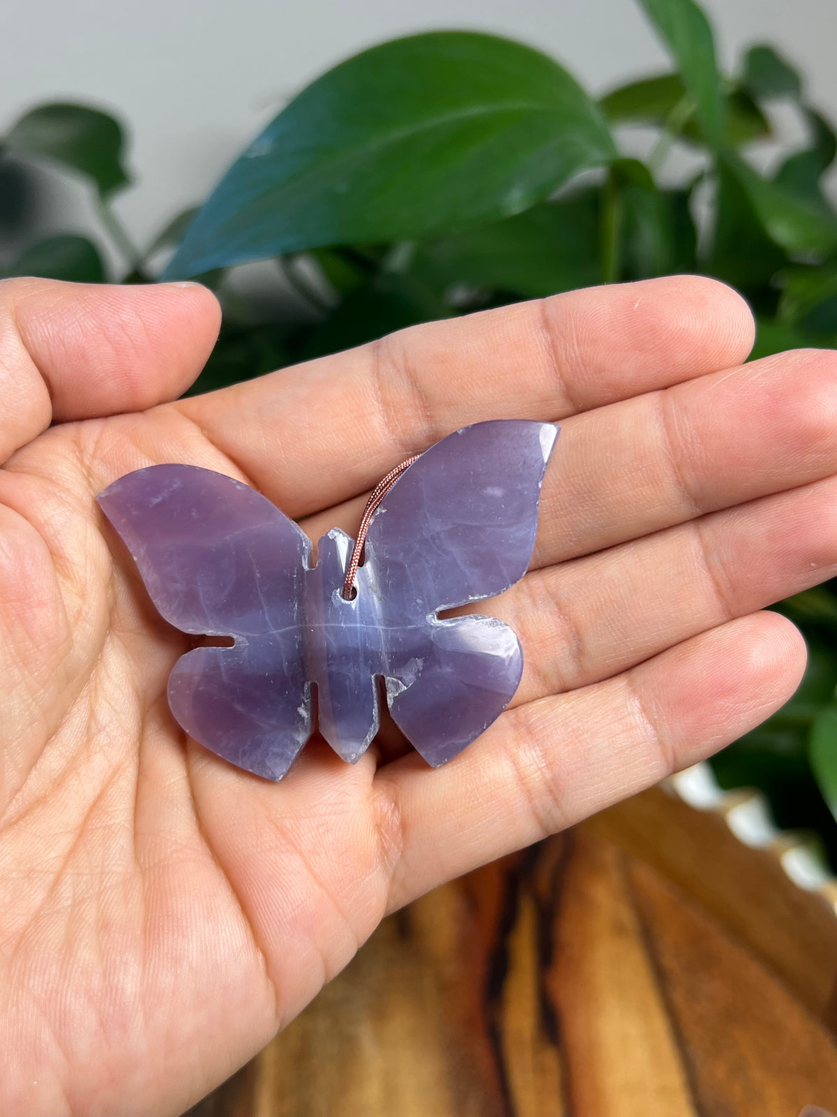 Purple Chalcedony Ornament Butterfly: Z