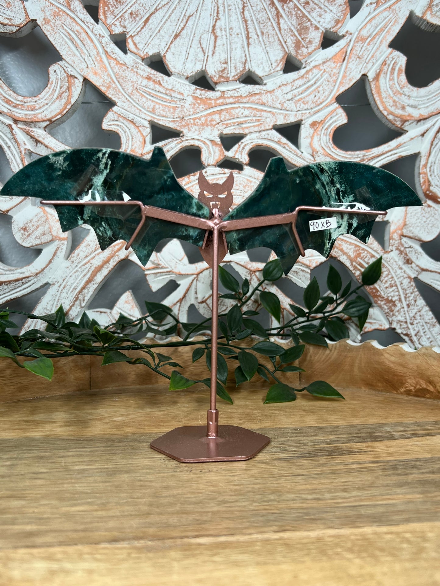 Blue Green Jasper Bat Wings