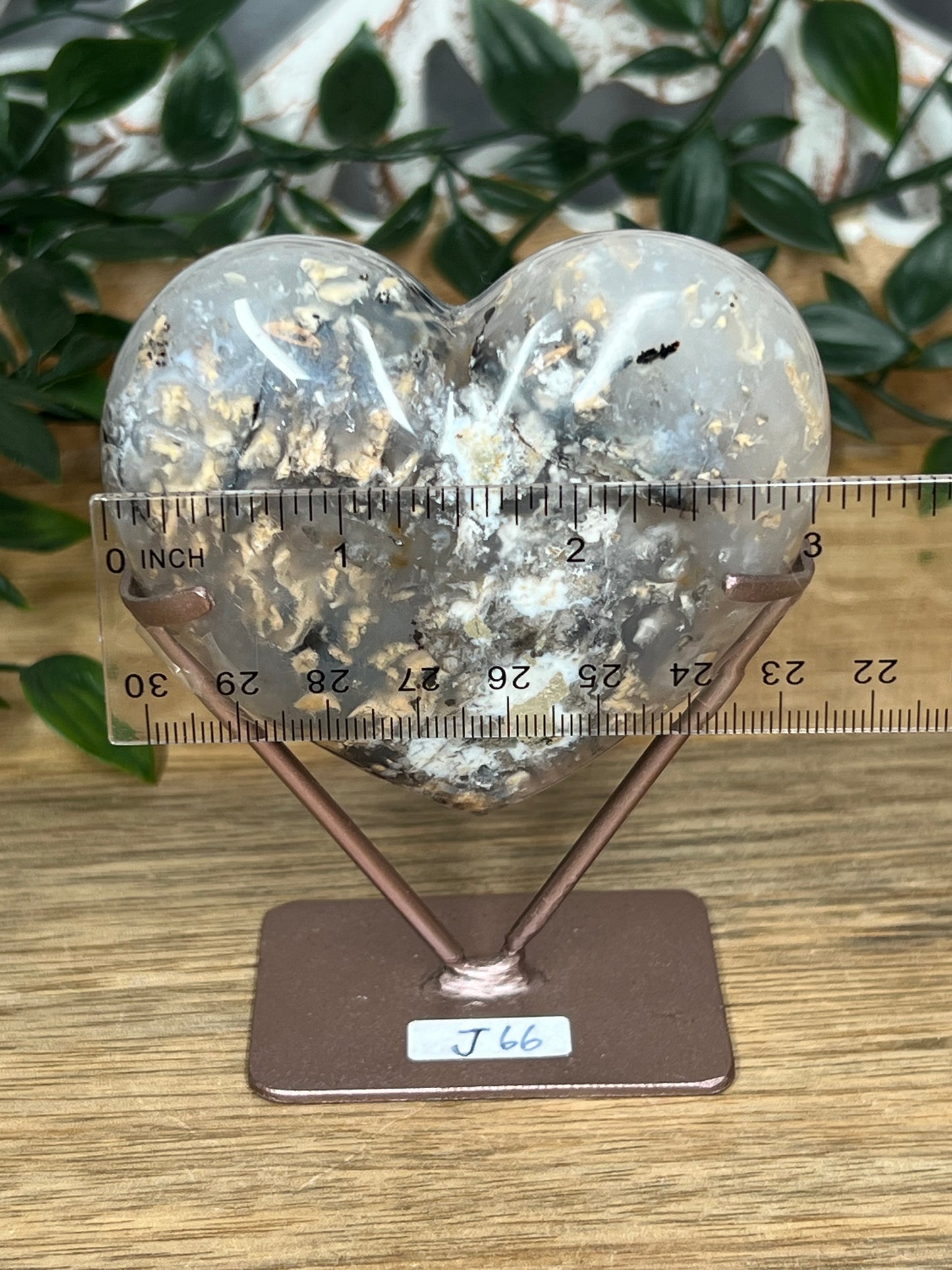 Dendritic Tiger Agate Heart