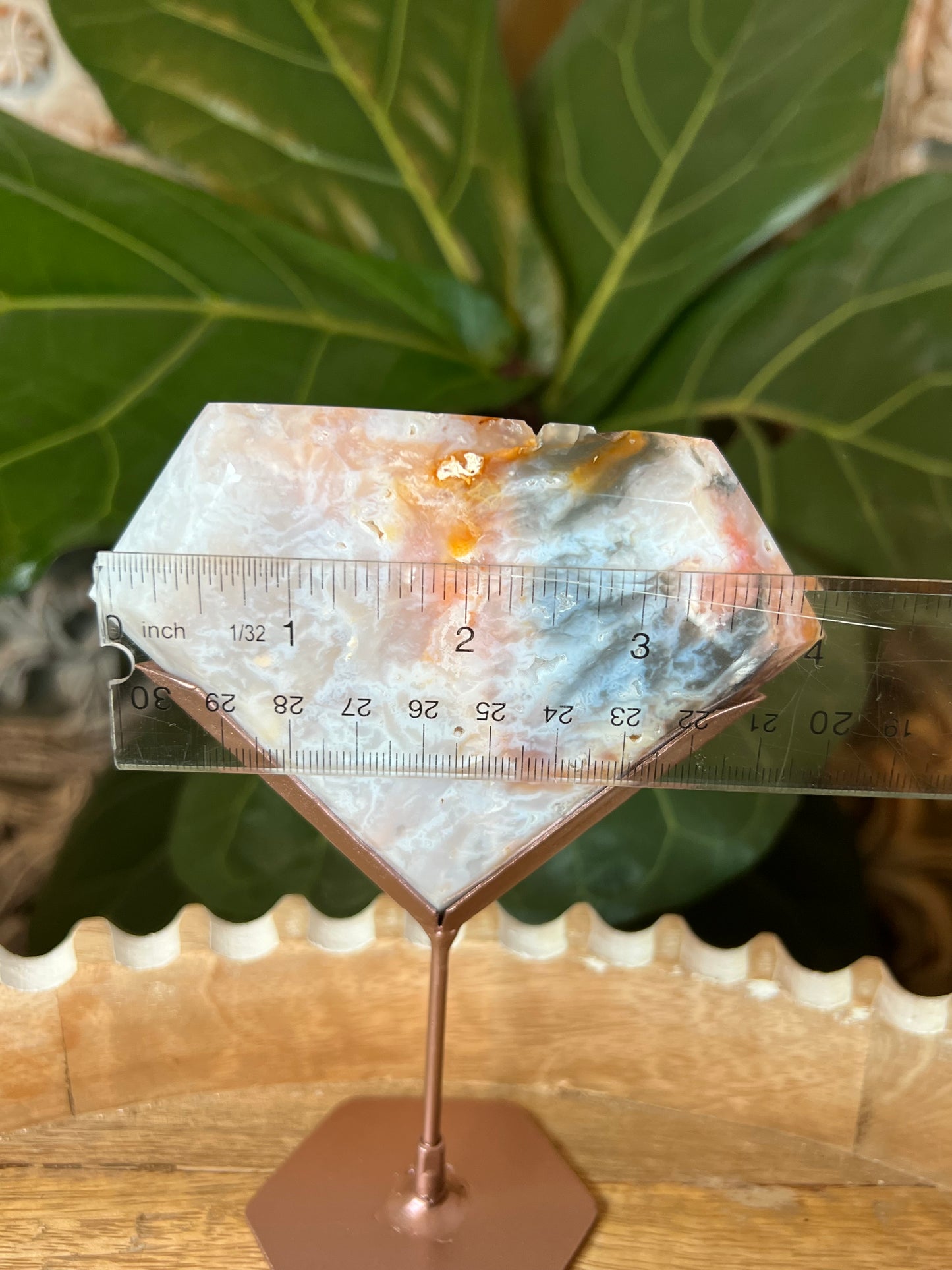 Rainbow Plume Agate Diamond
