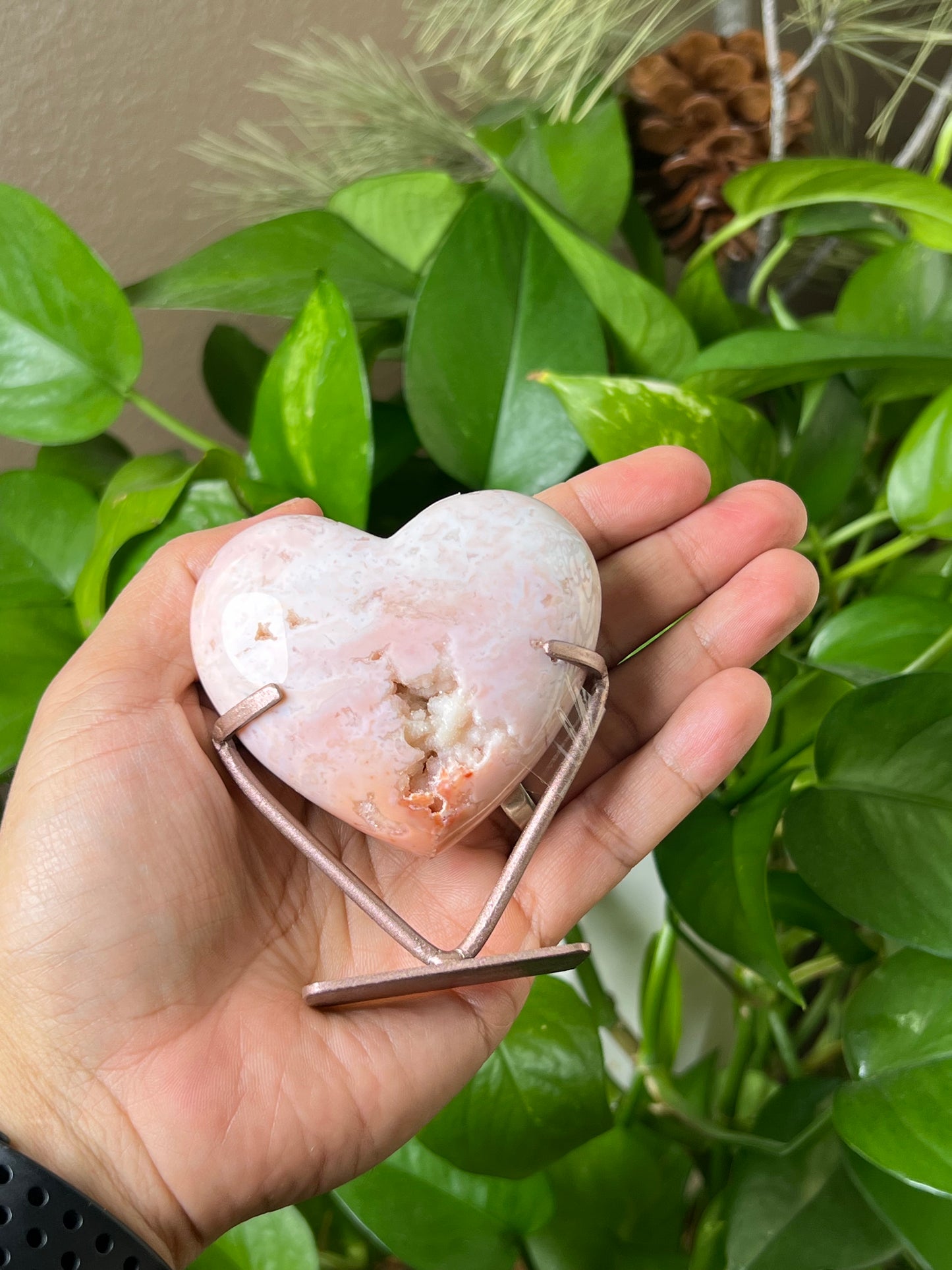 Pink Carnelian Heart