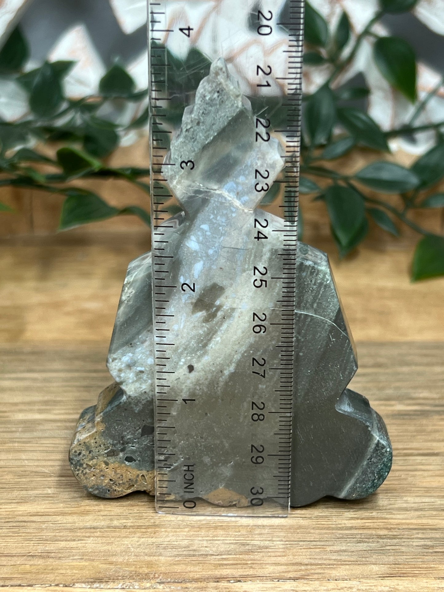 Blue Green Jasper Buddha