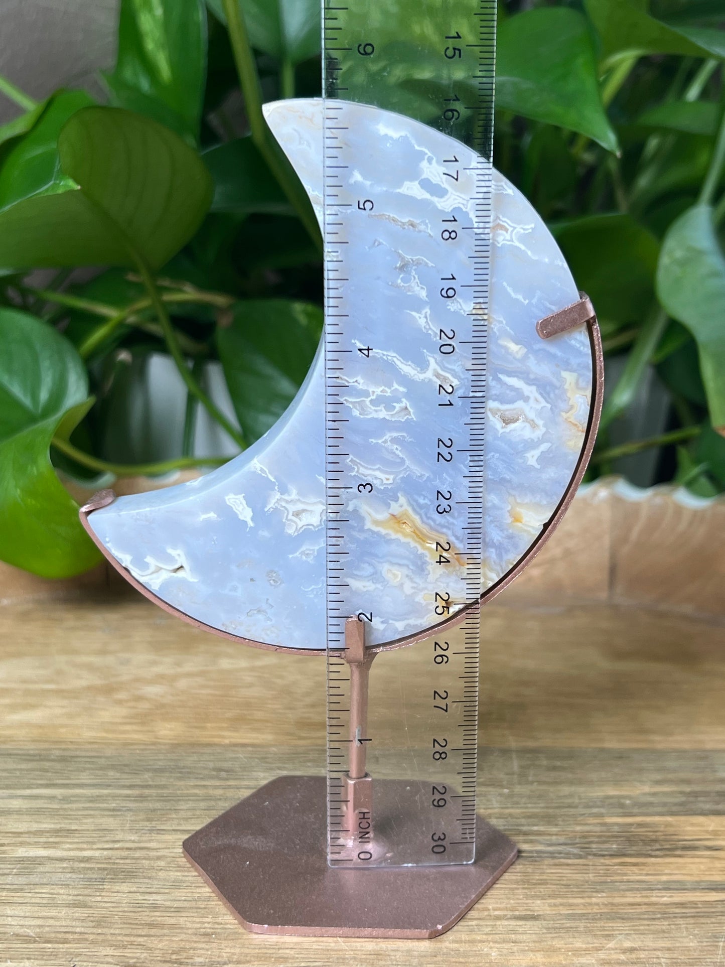 Winter Plume Agate Moon