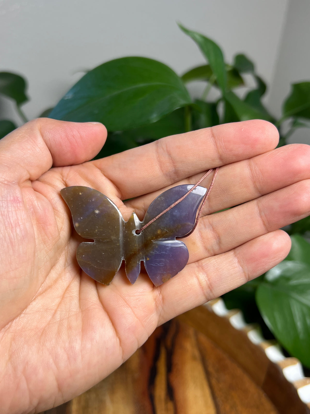 Purple Chalcedony Ornament Butterfly: V