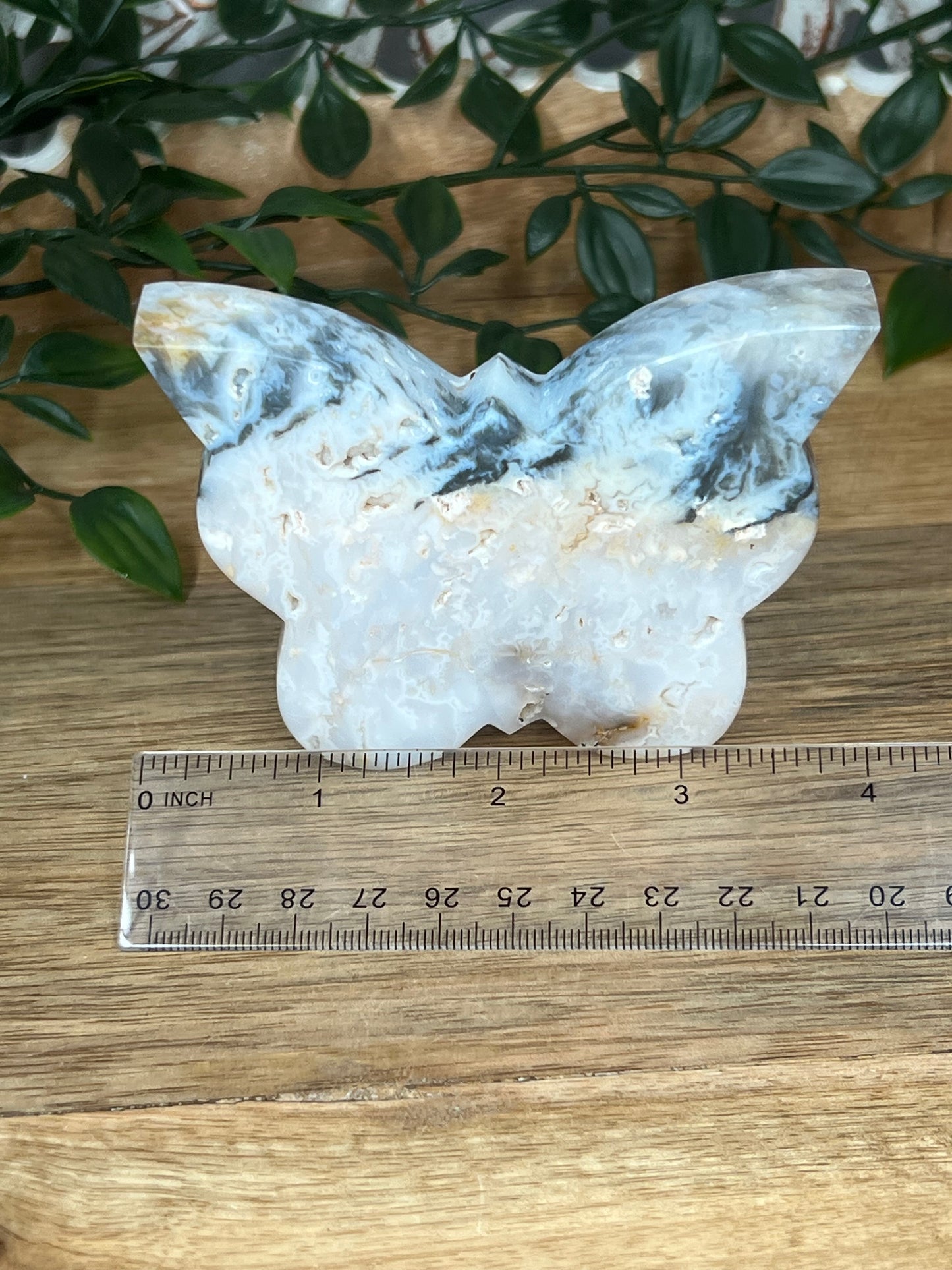 Rainbow Plume Agate Butterfly